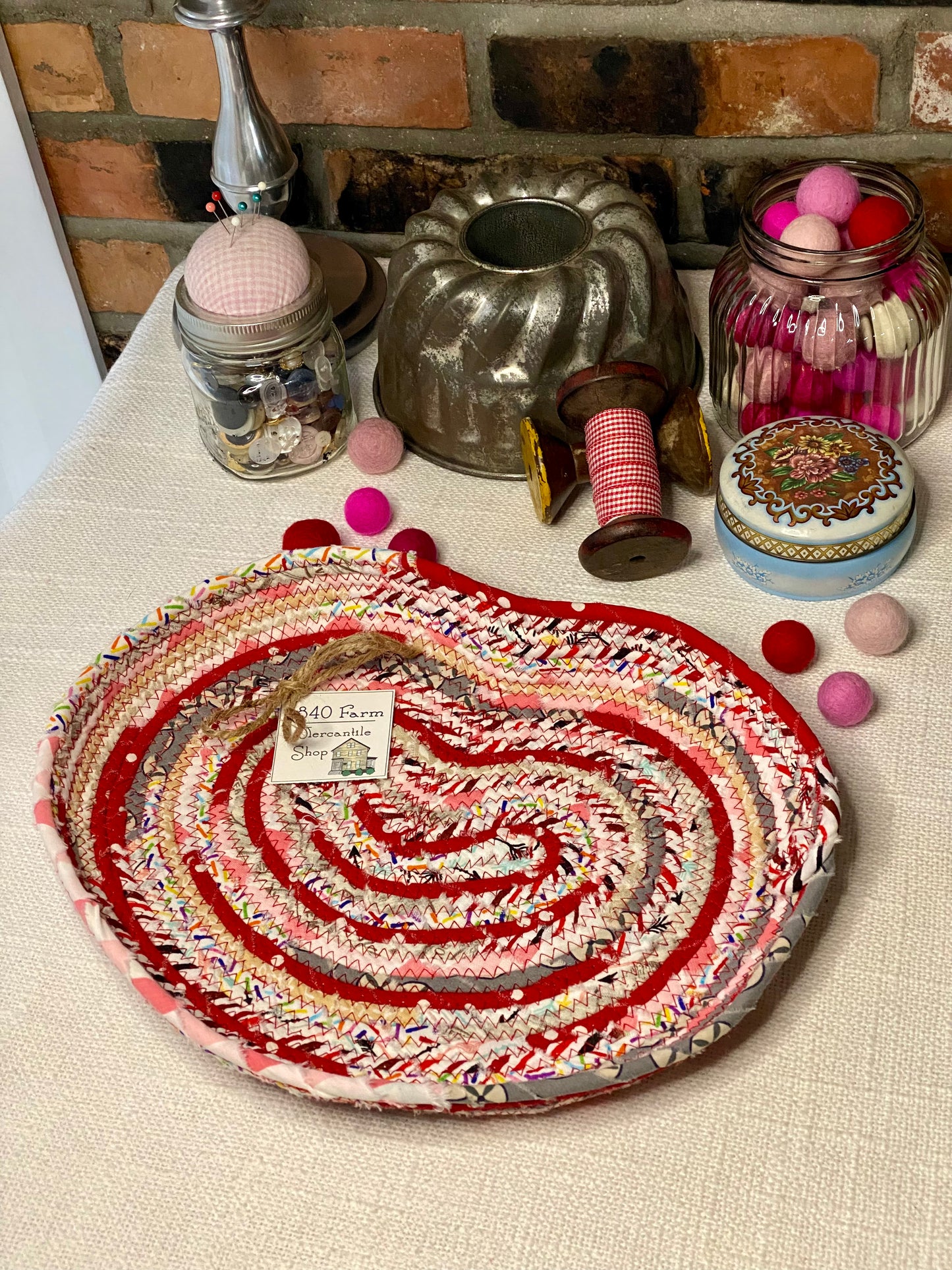 12” Heart Shaped Saucer Trivet
