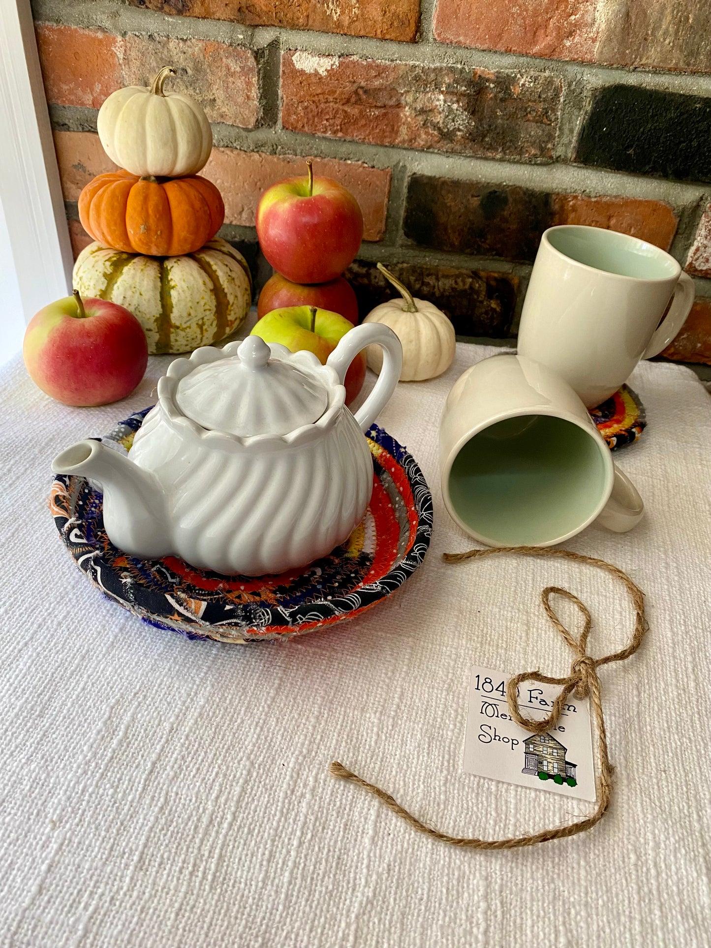Halloween 6” Medium Saucer Style Trivet and Set of Two Coasters - Holiday