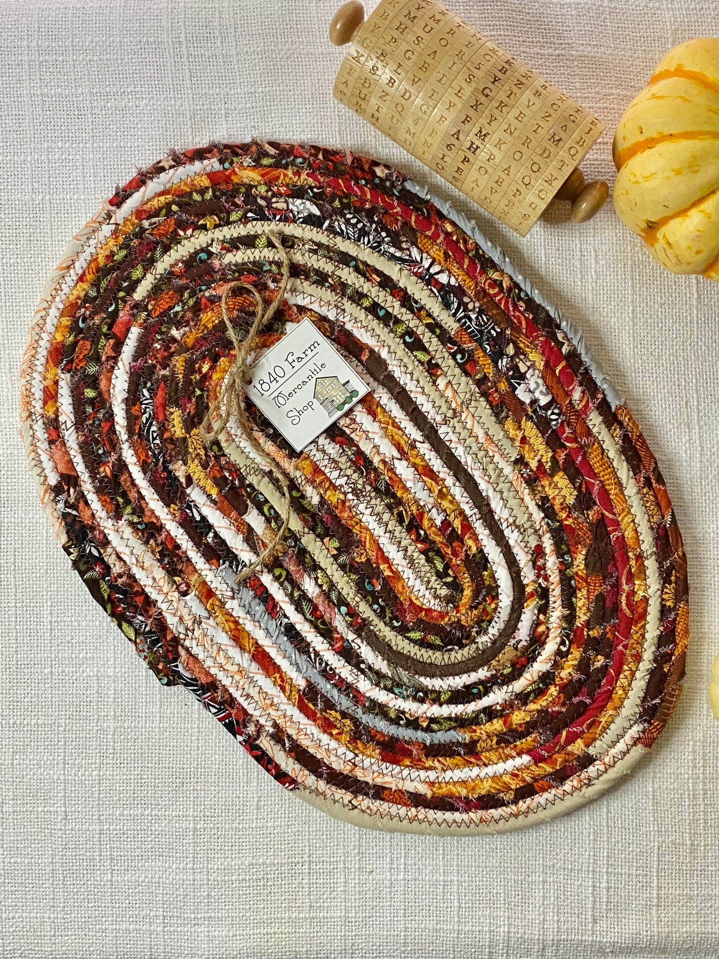 Fall - 10” x 15" Extra Large Oval Flat Trivet