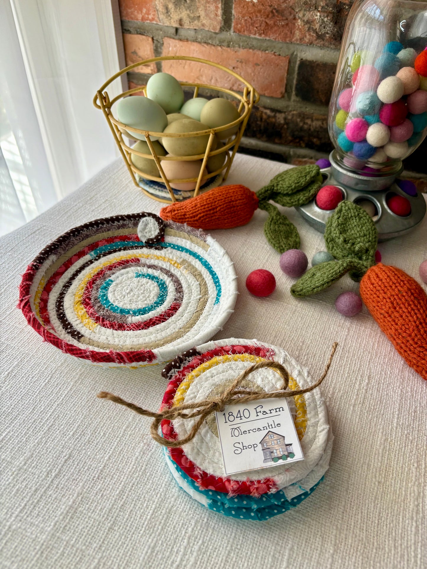6” Medium Saucer Style Trivet and Set of Two Coasters
