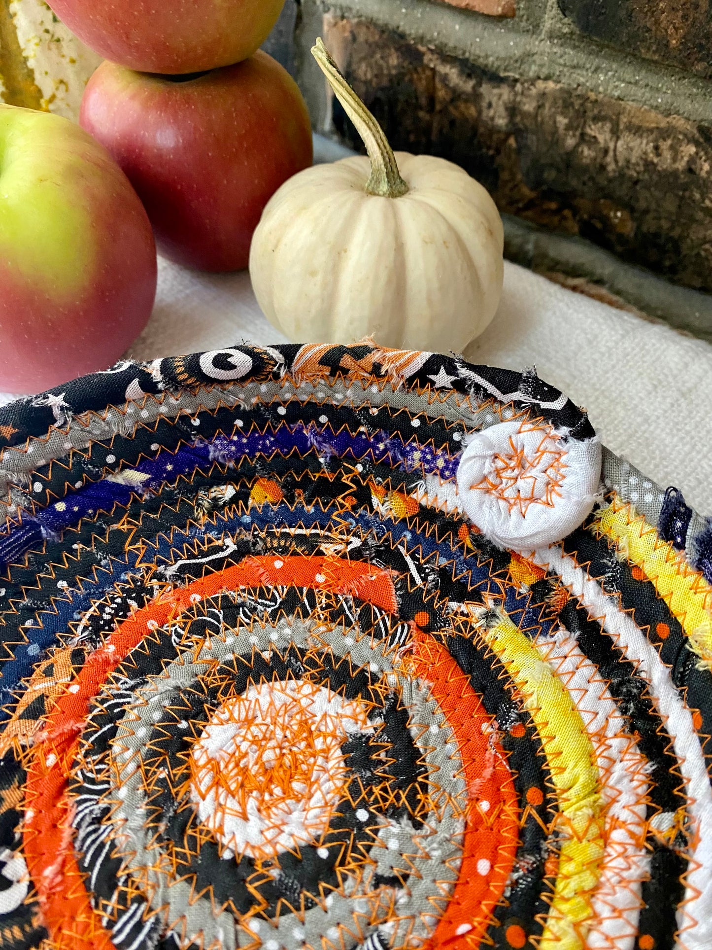 Halloween 6” Medium Saucer Style Trivet and Set of Two Coasters - Holiday