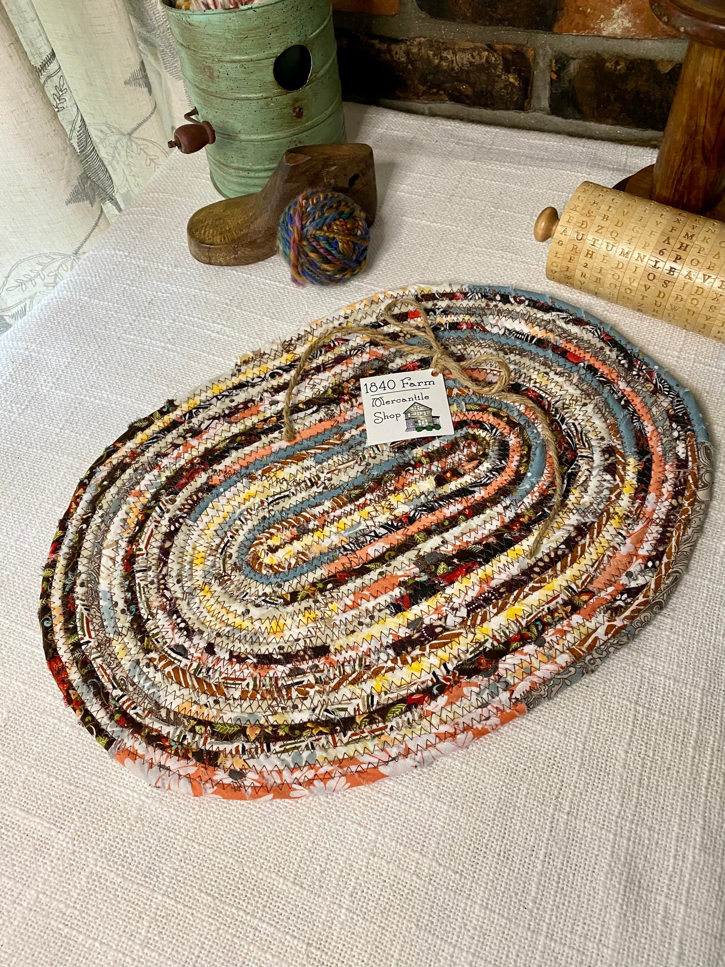 Fall- 10” x 15" Extra Large Oval Flat Trivet