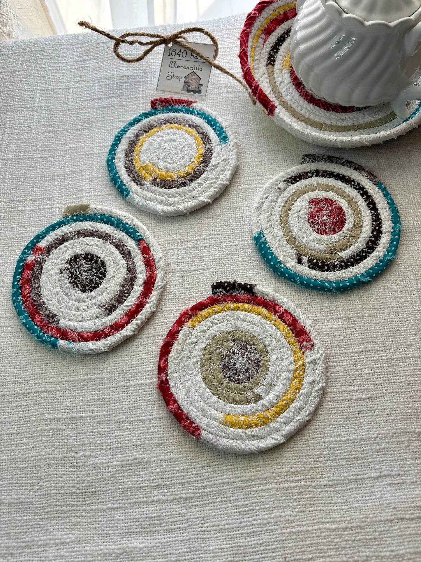 6” Medium Saucer Style Trivet and Set of Two Coasters