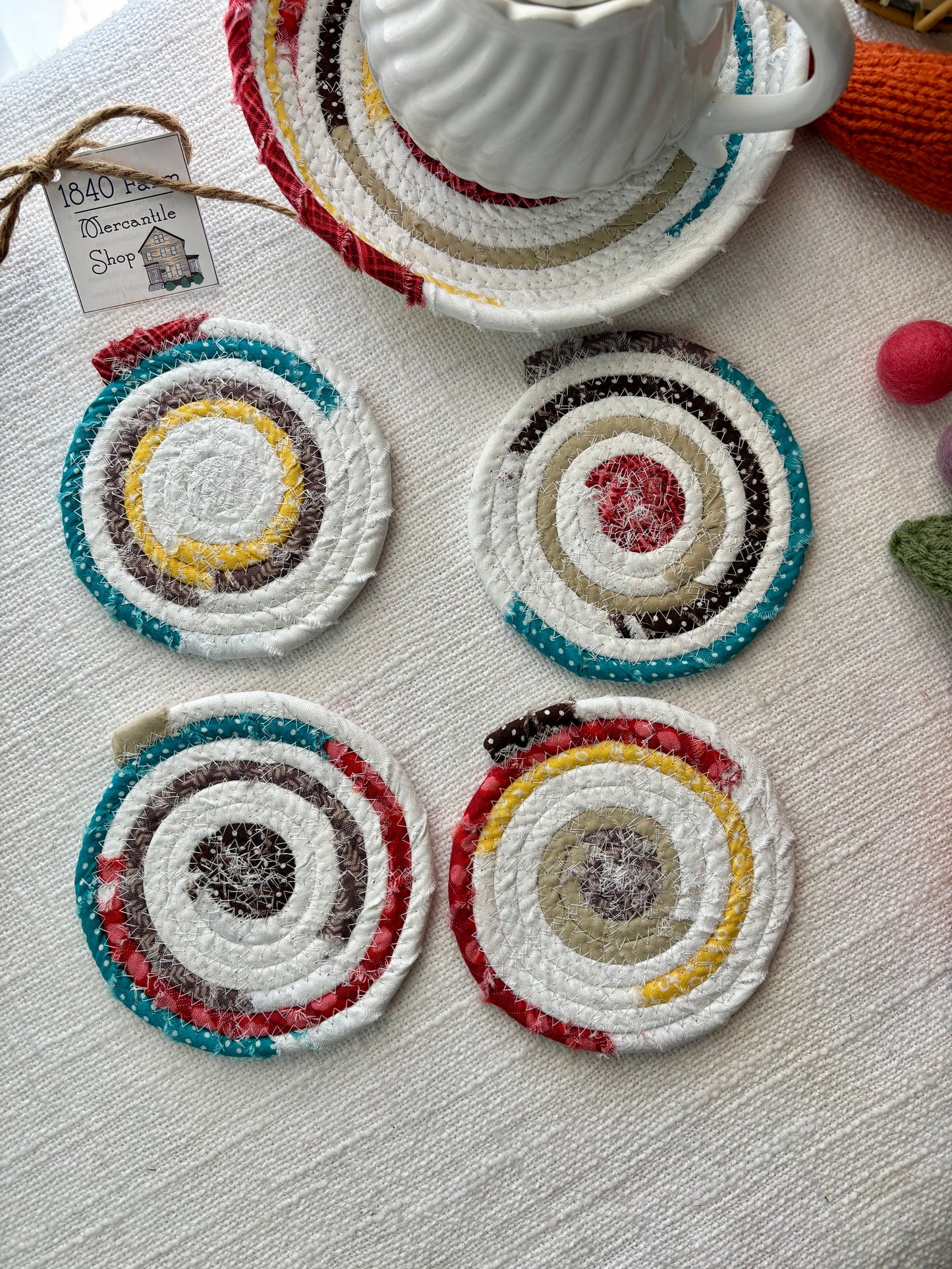 6” Medium Saucer Style Trivet and Set of Two Coasters