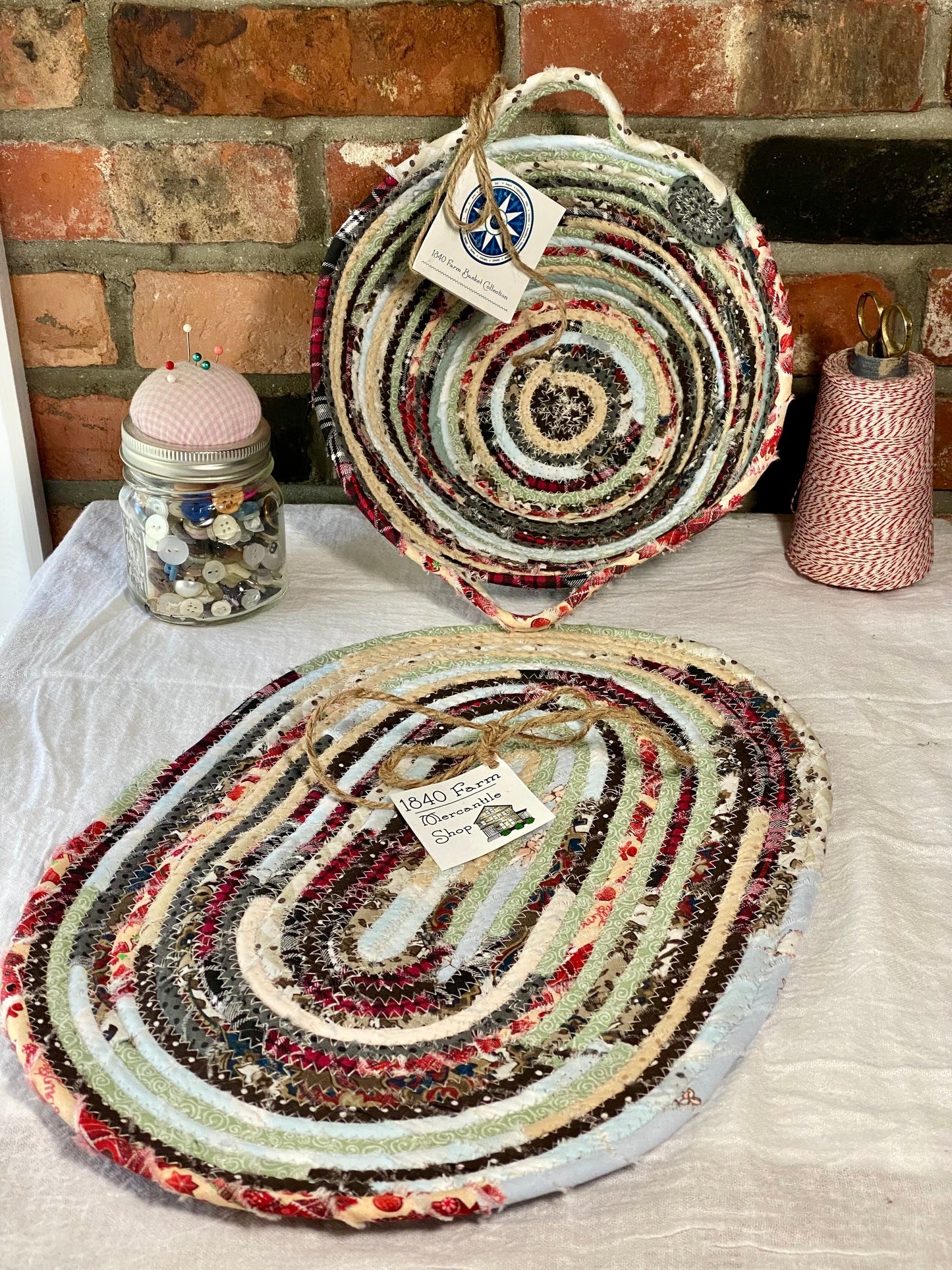 Made to Order Medium Egg Basket and XL Oval Trivet