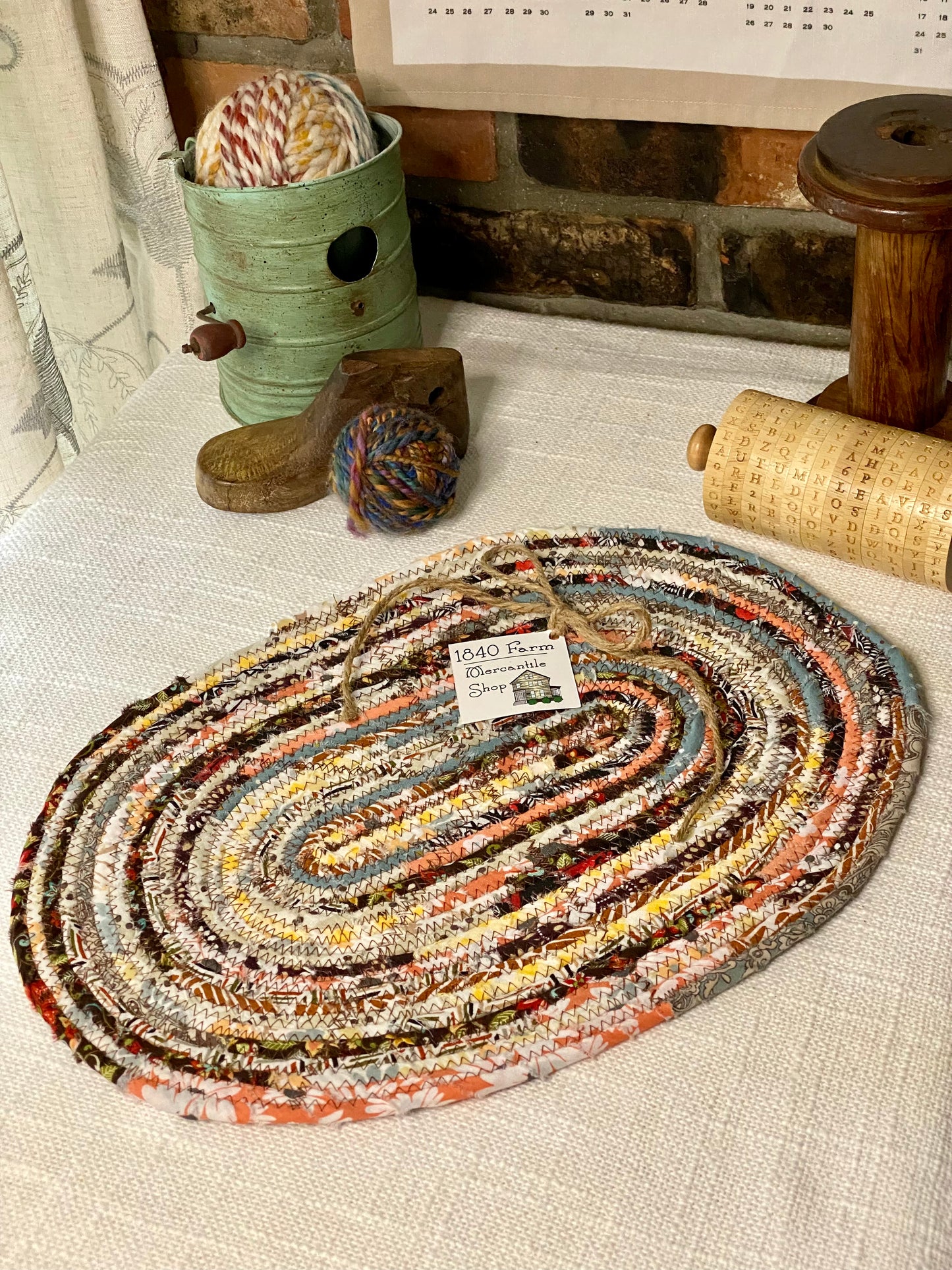 Fall- 10” x 15" Extra Large Oval Flat Trivet