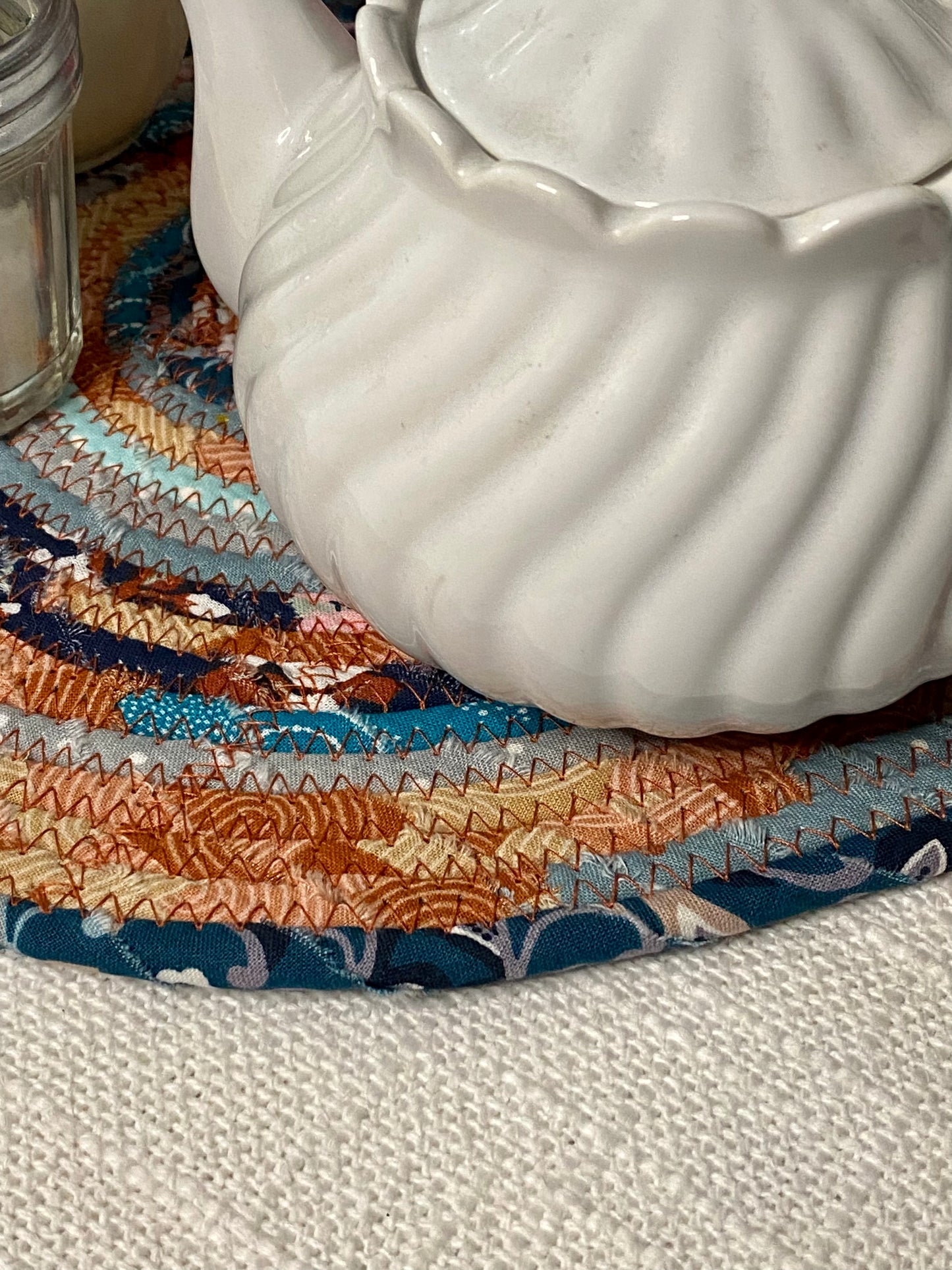 Fall- 10” x 15" Extra Large Oval Flat Trivet