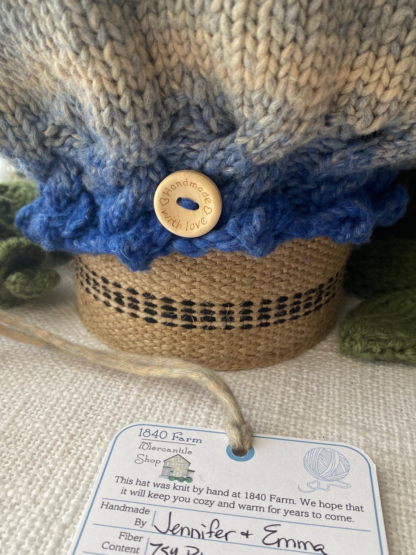 Ocean Waves Hat in Denim