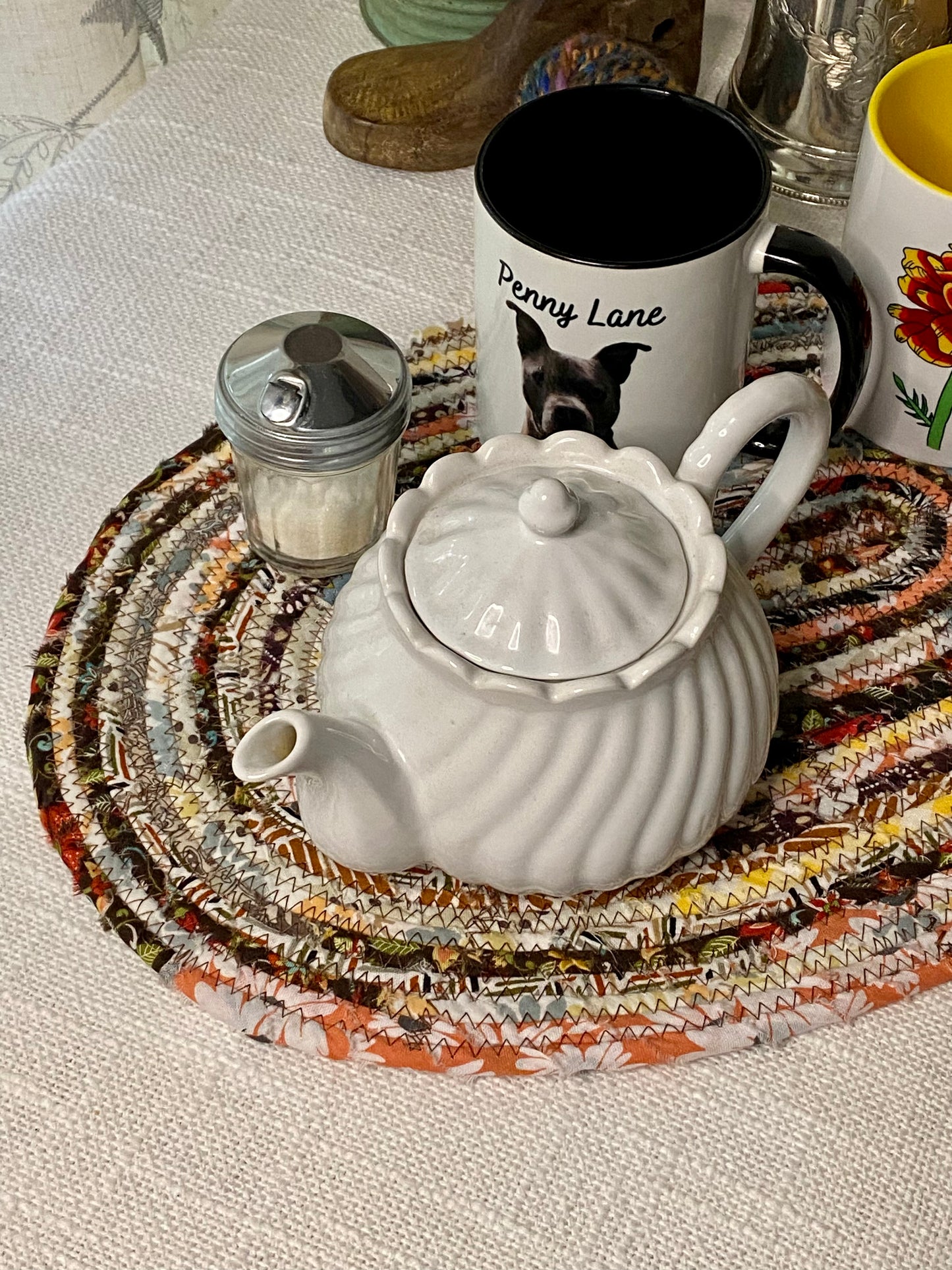Fall- 10” x 15" Extra Large Oval Flat Trivet