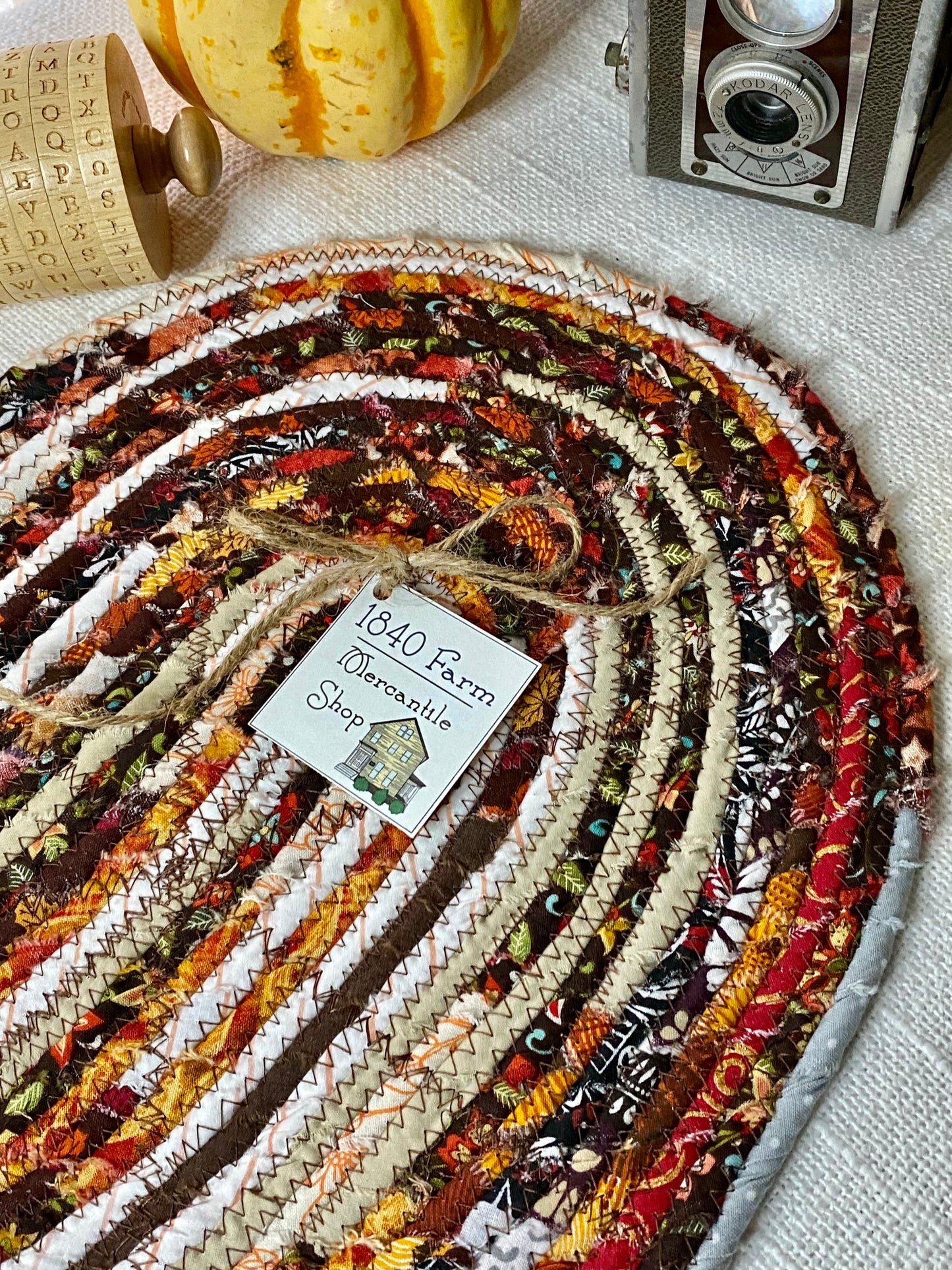 Fall - 10” x 15" Extra Large Oval Flat Trivet