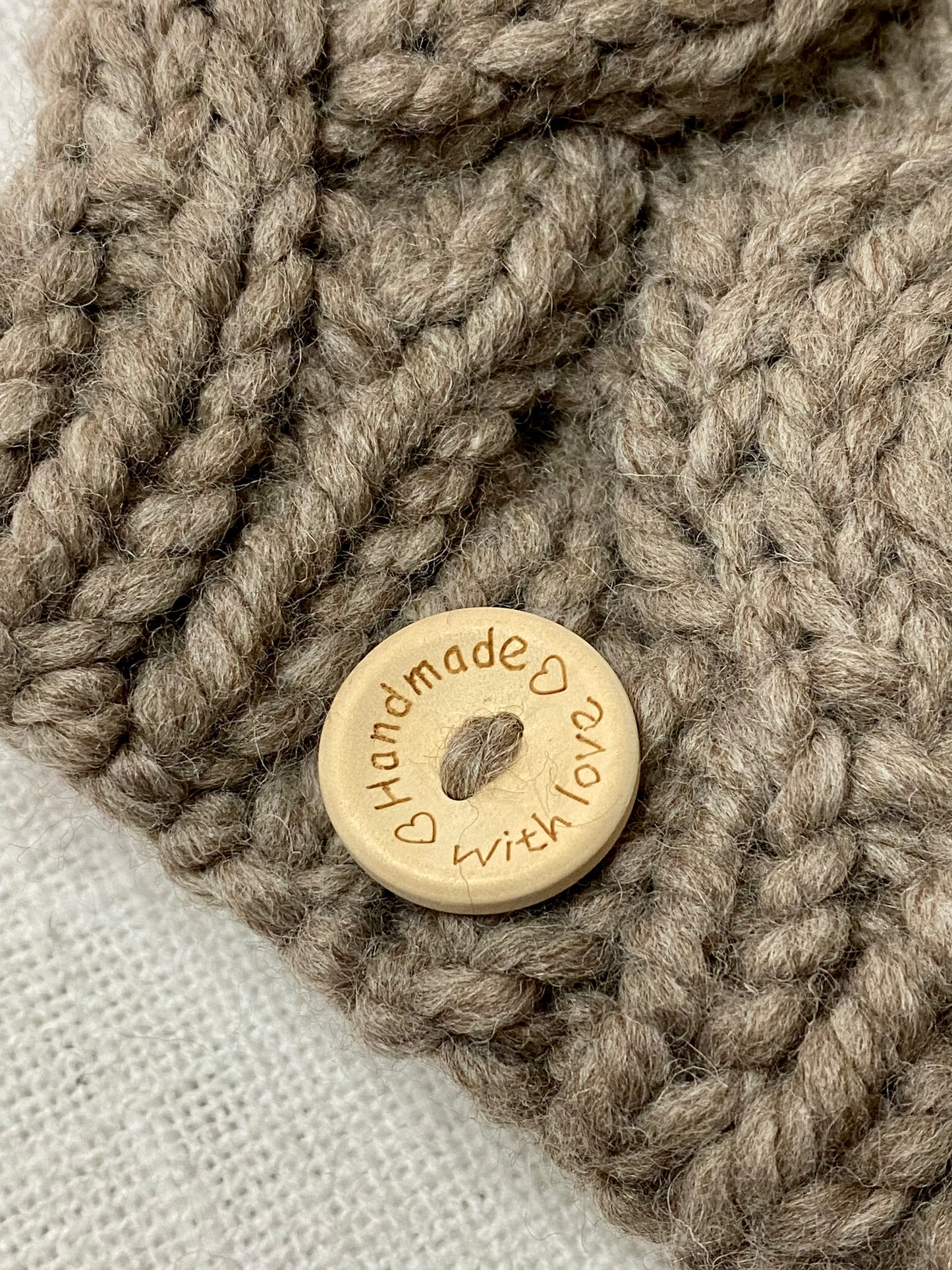 Cozy Cables Hat in Mocha - Wool Blend Fiber