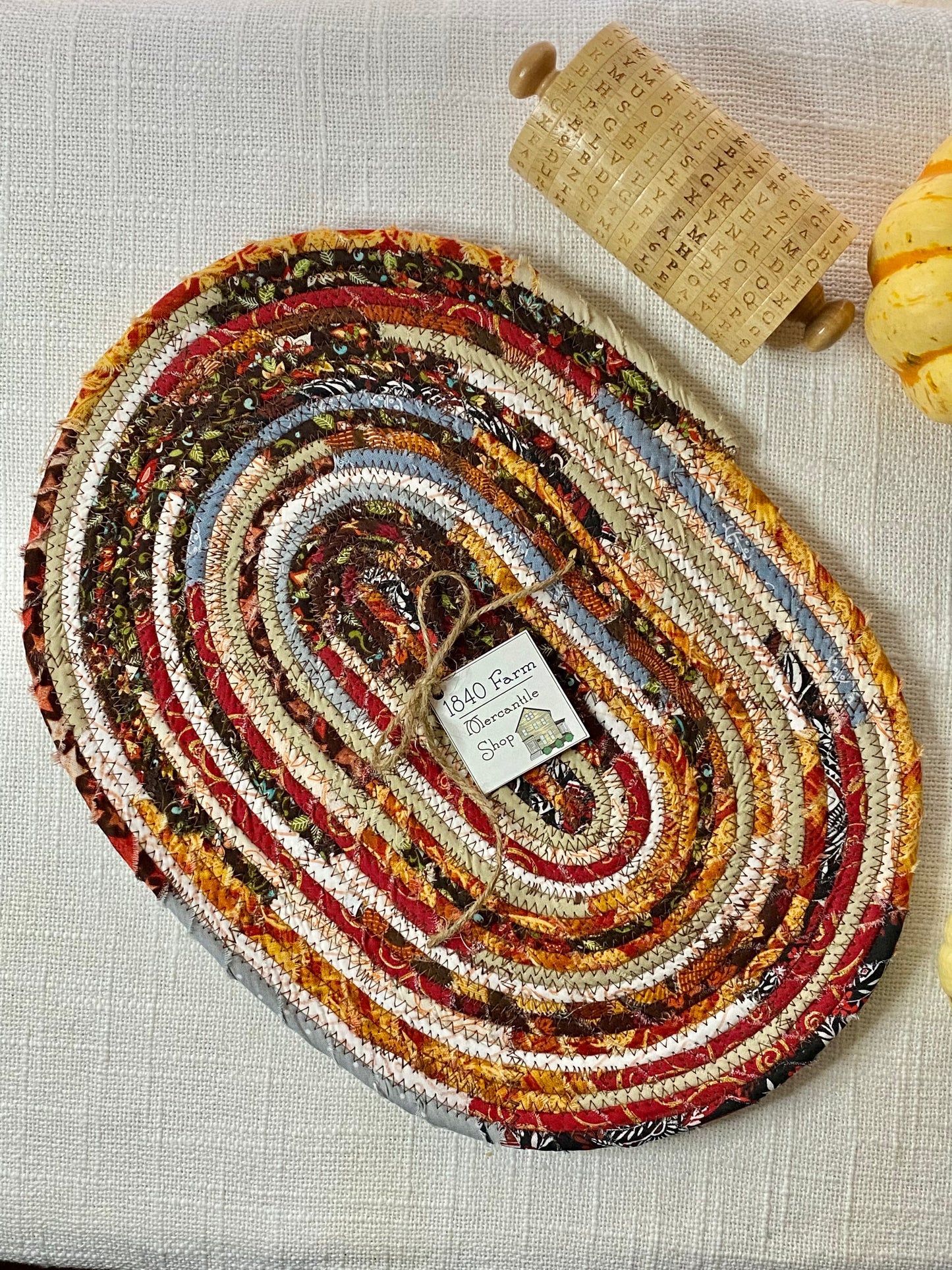 Fall - 11” x 15" Extra Large Oval Flat Trivet