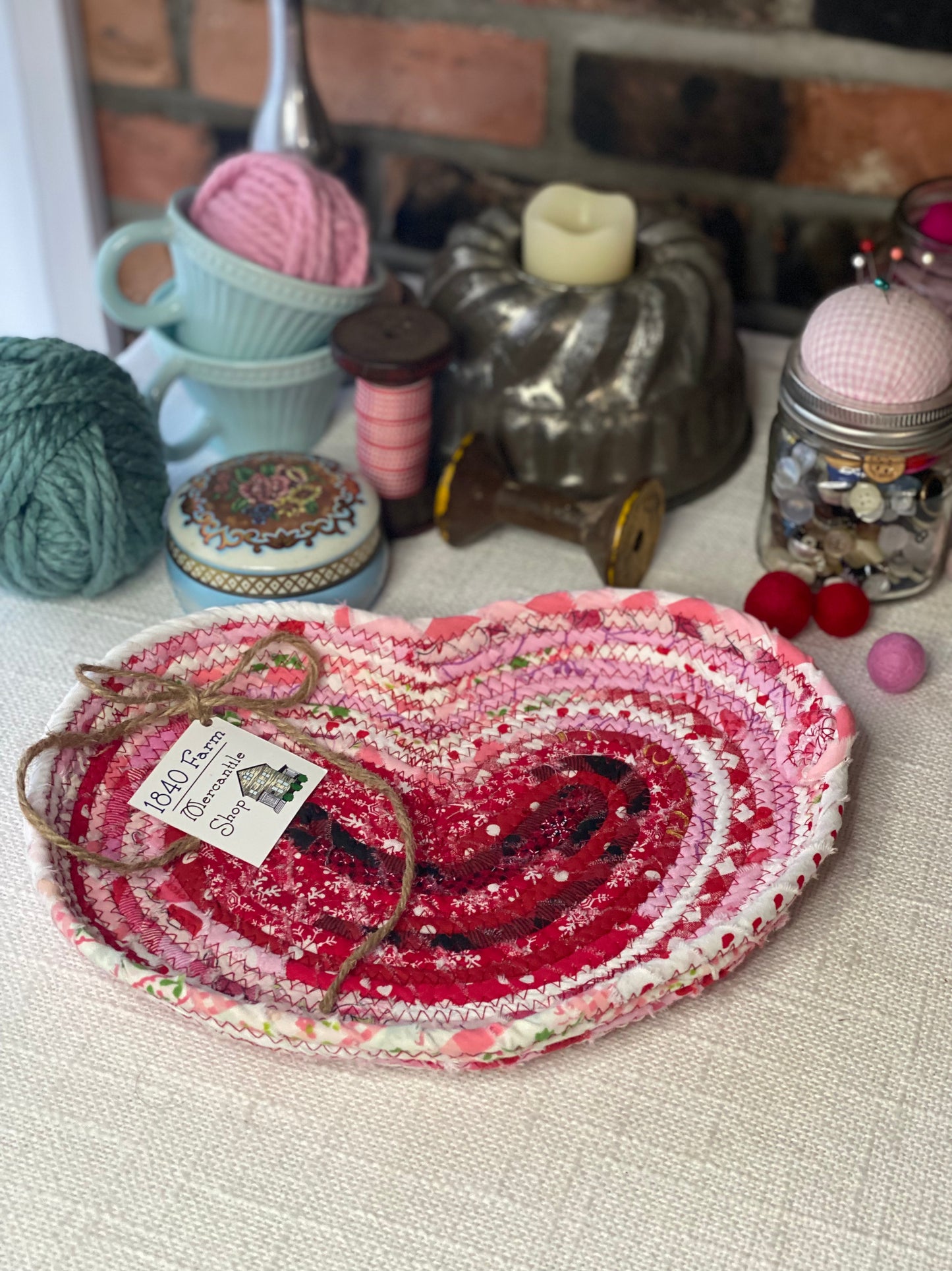 10” Heart Shaped Saucer Trivet