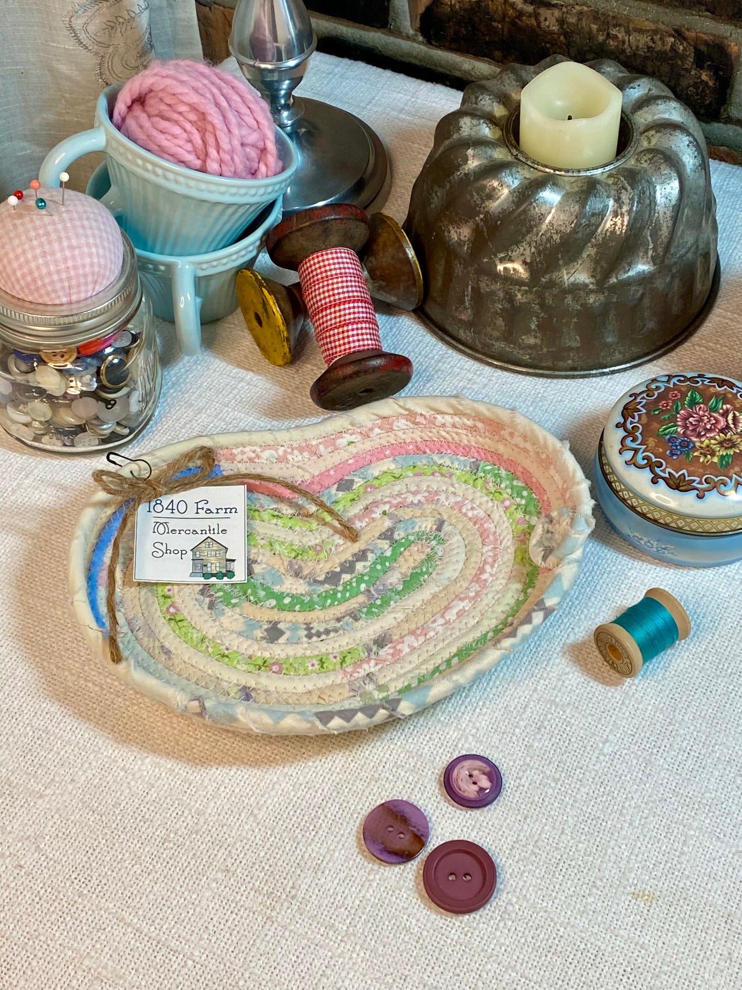 8” Heart Shaped Saucer Trivet