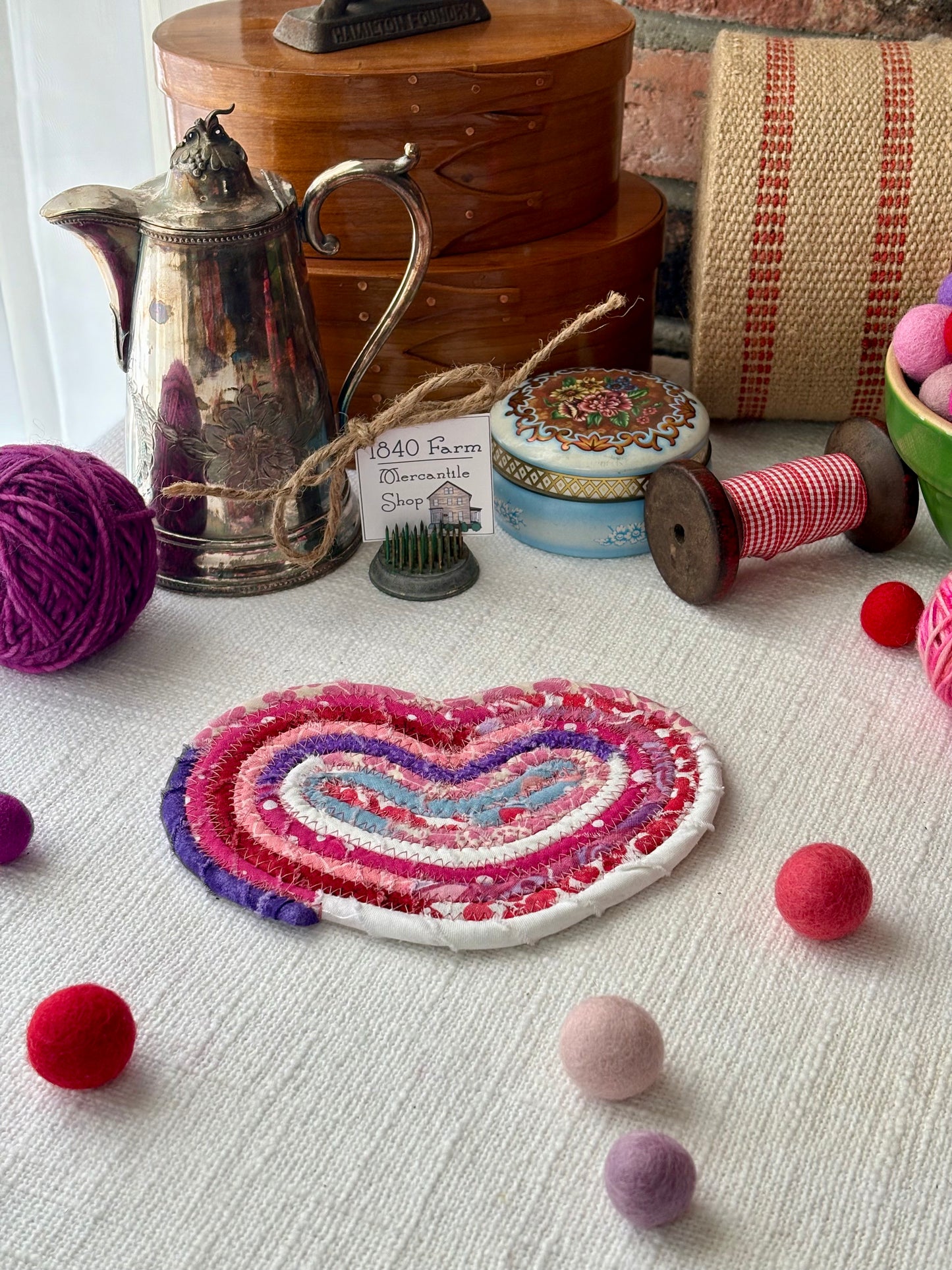 6” Heart Shaped Flat Trivet/Coaster - Valentine's Day 2025