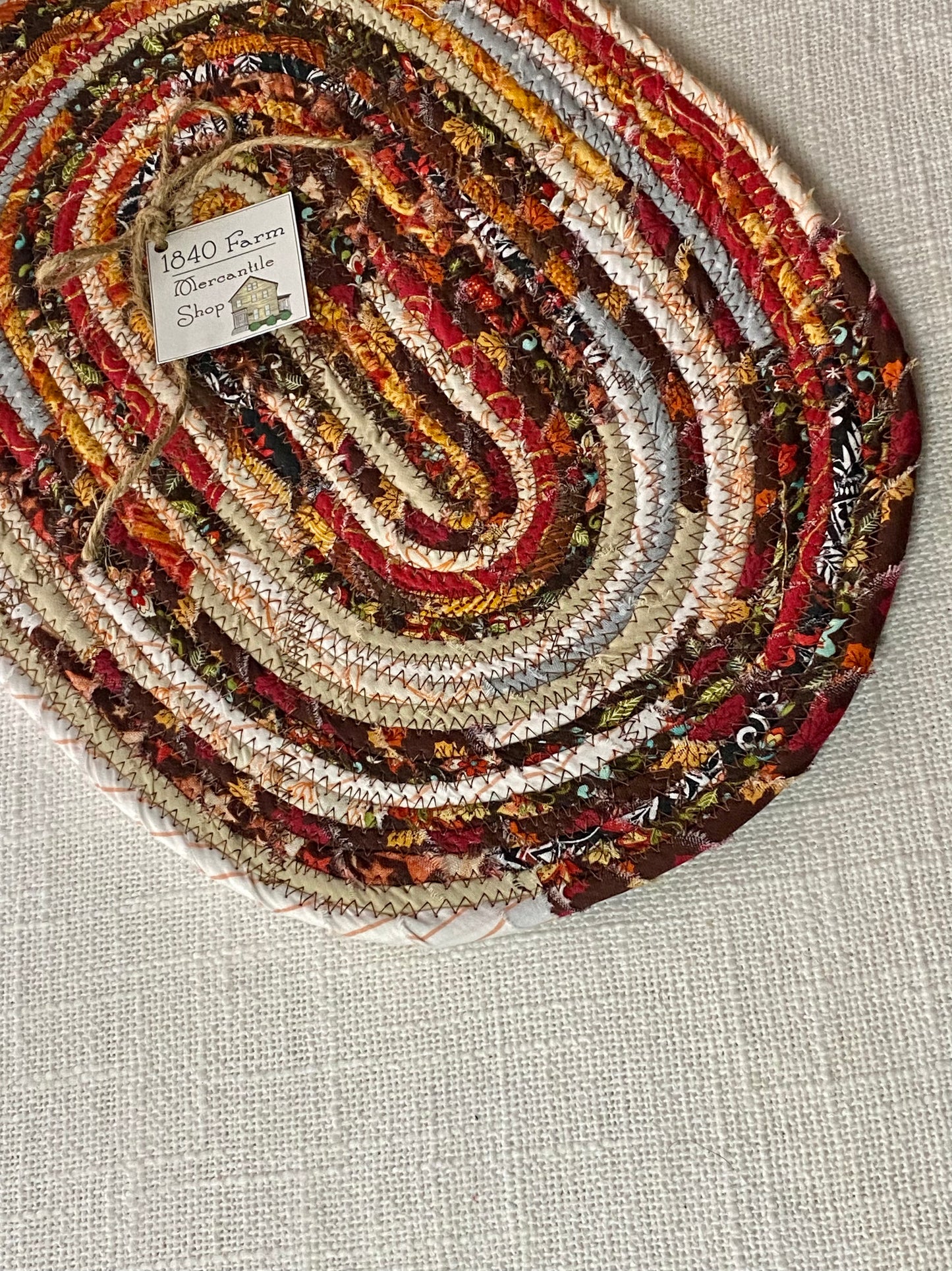 Fall- 10” x 15" Extra Large Oval Flat Trivet