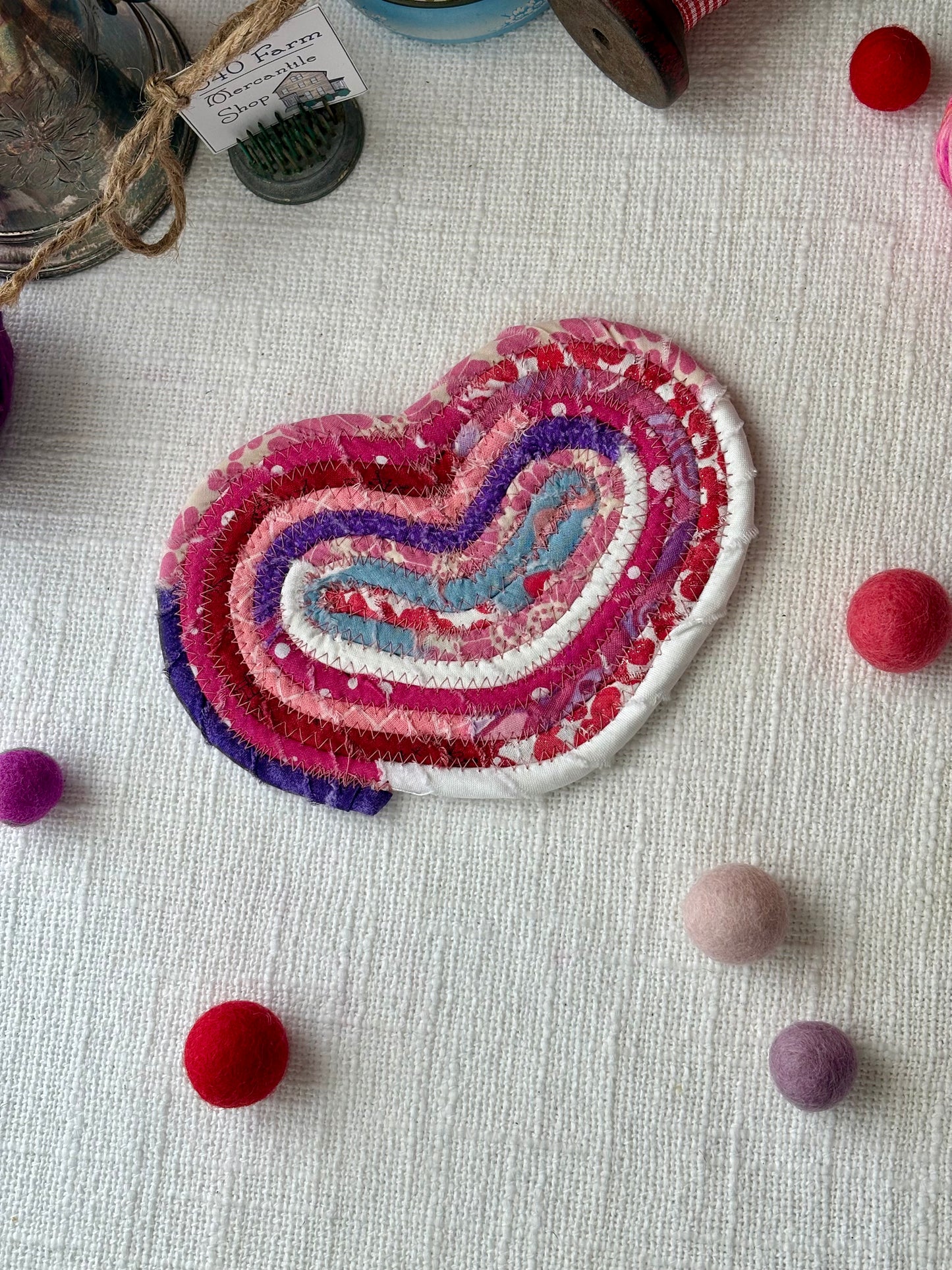 6” Heart Shaped Flat Trivet/Coaster - Valentine's Day 2025