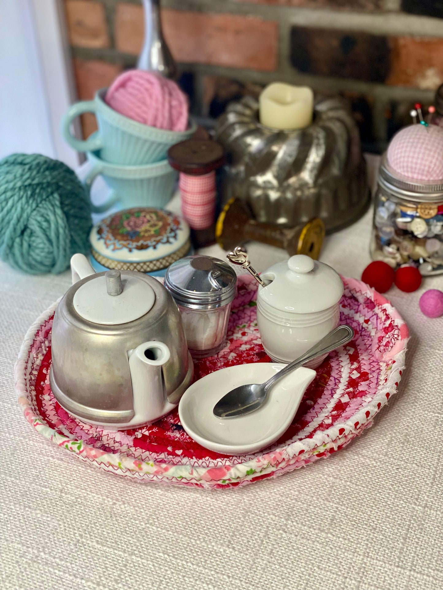 10” Heart Shaped Saucer Trivet