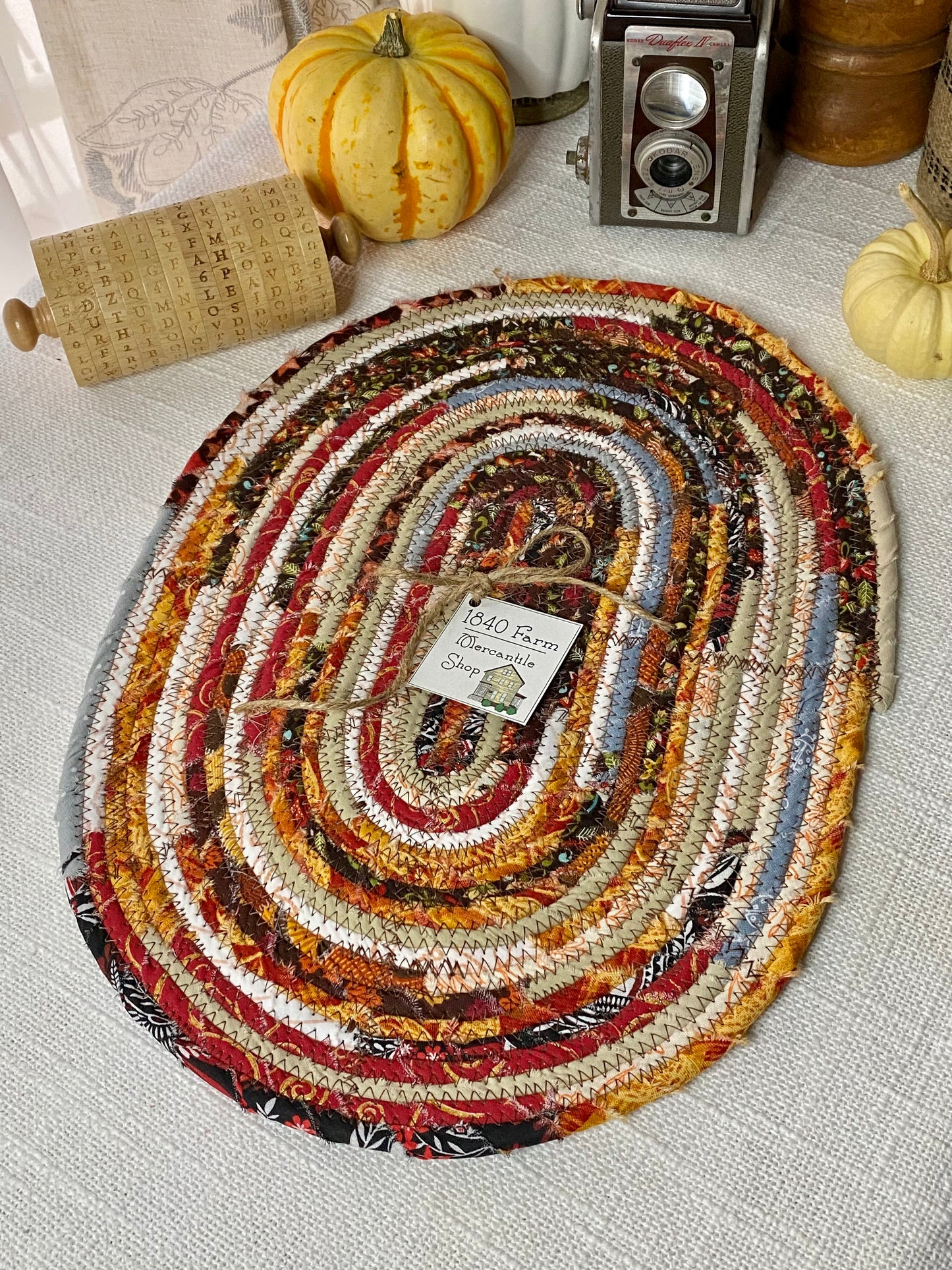 Fall - 11” x 15" Extra Large Oval Flat Trivet