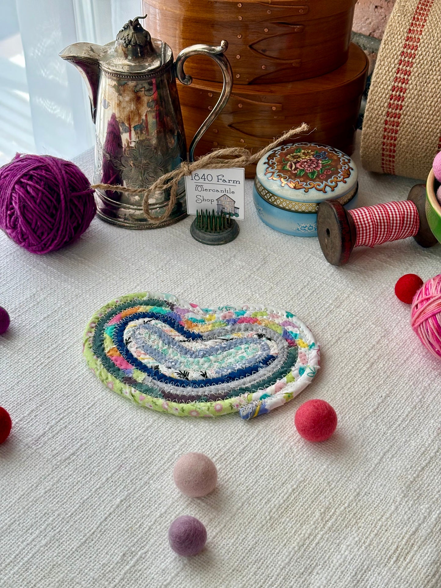 6” Heart Shaped Flat Trivet/Coaster - Valentine's Day 2025