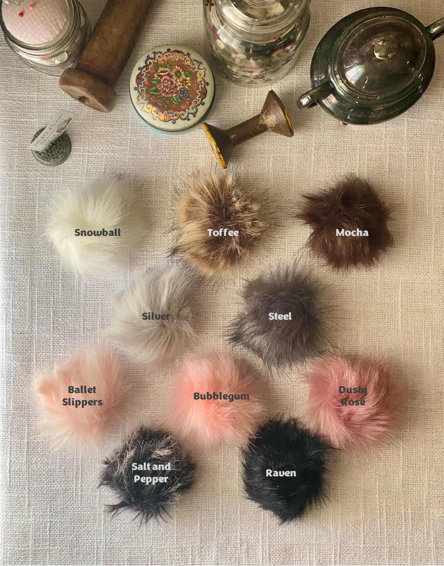 Cozy Cables Hat in Faded Denim and Raven- Recycled Synthetic Fiber blend