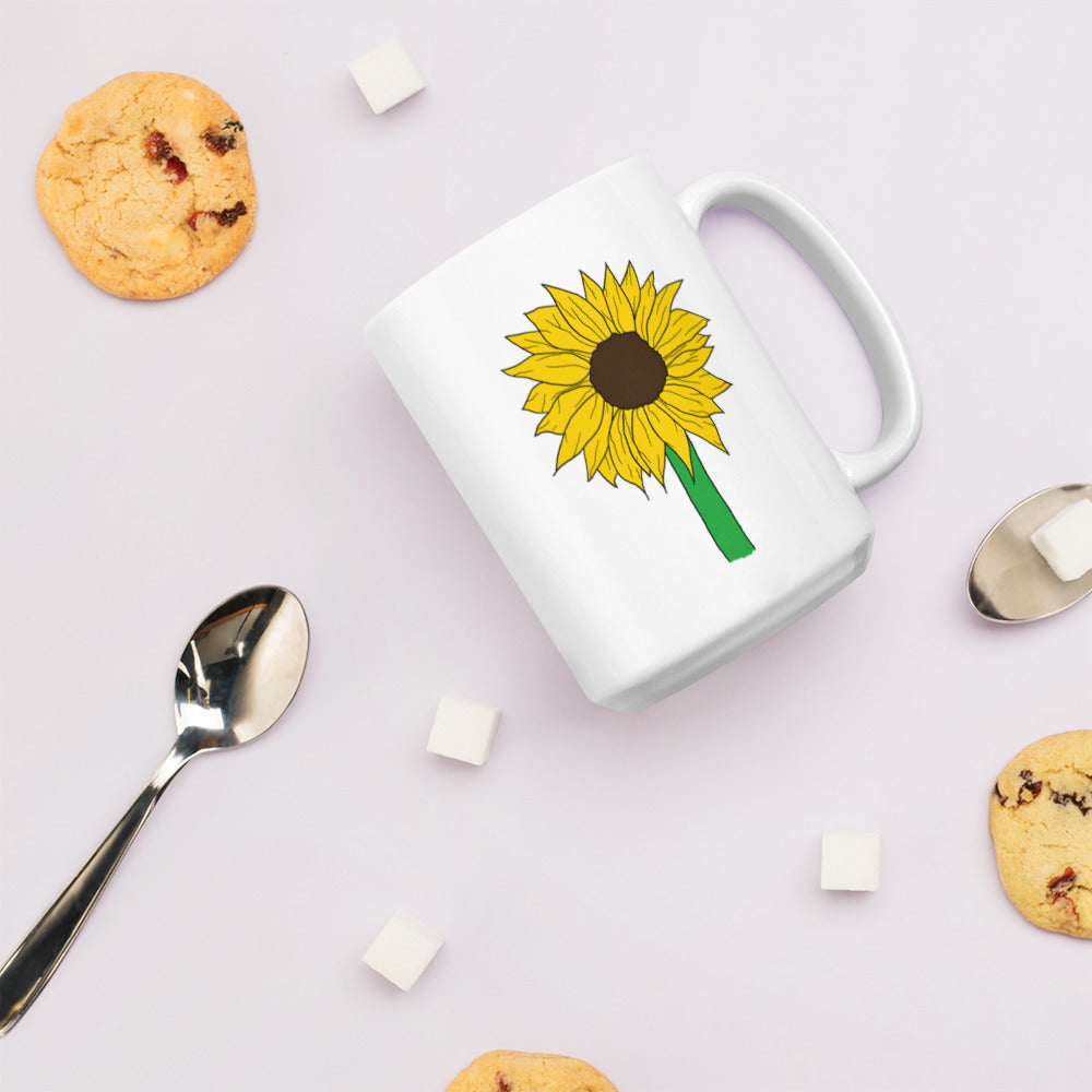 Sunflower Mug 15 ounce - FREE Shipping