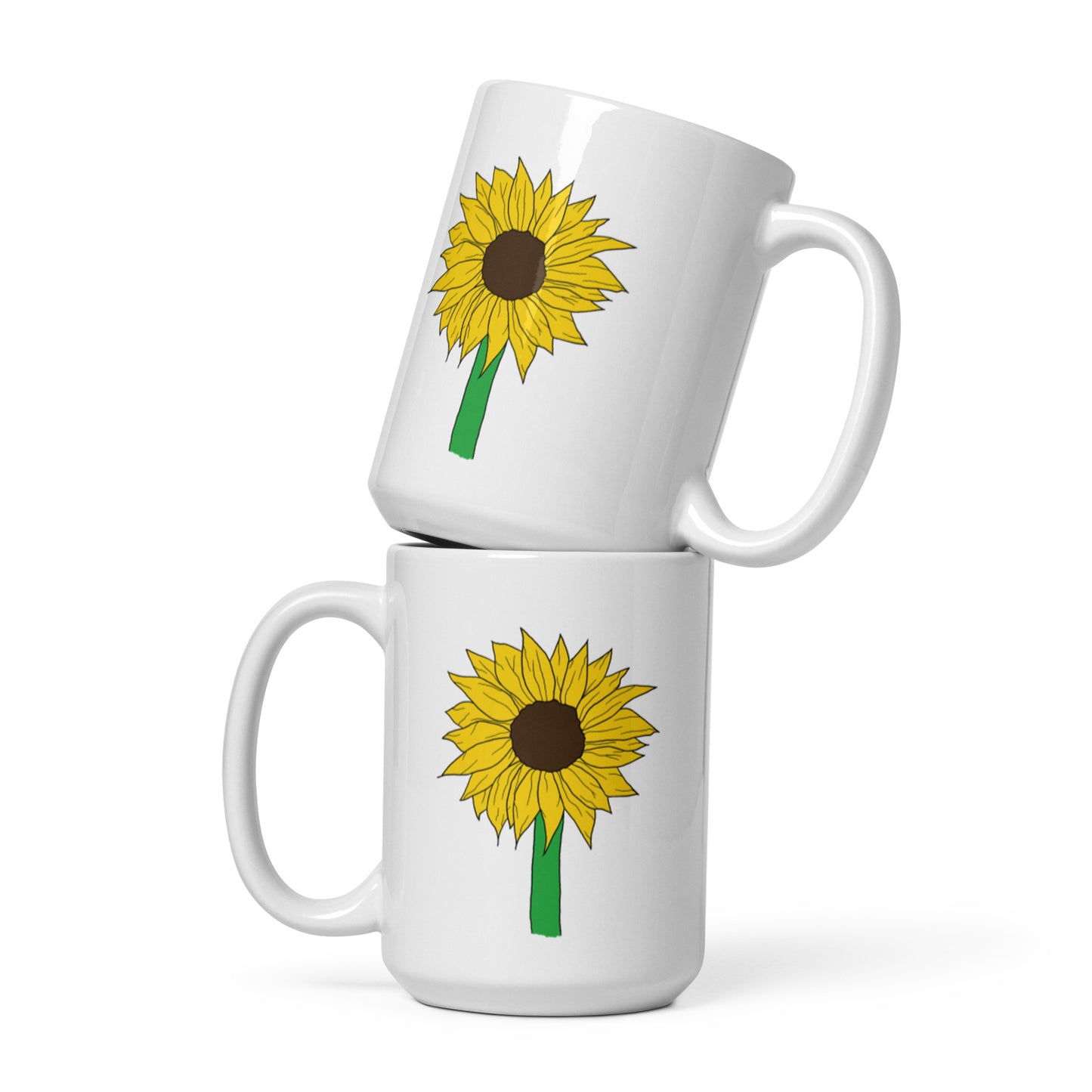 Sunflower Mug 15 ounce - FREE Shipping