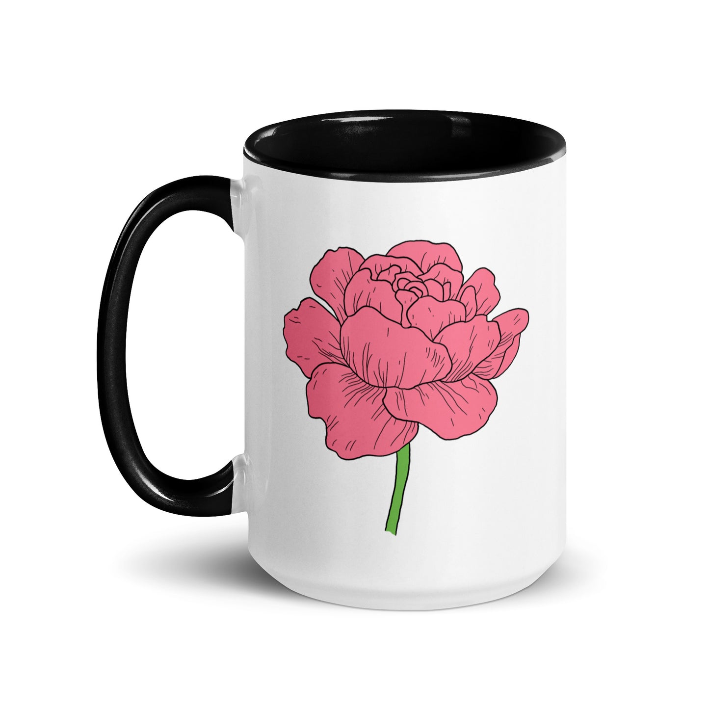 Peony Mug 15 ounce - FREE Shipping