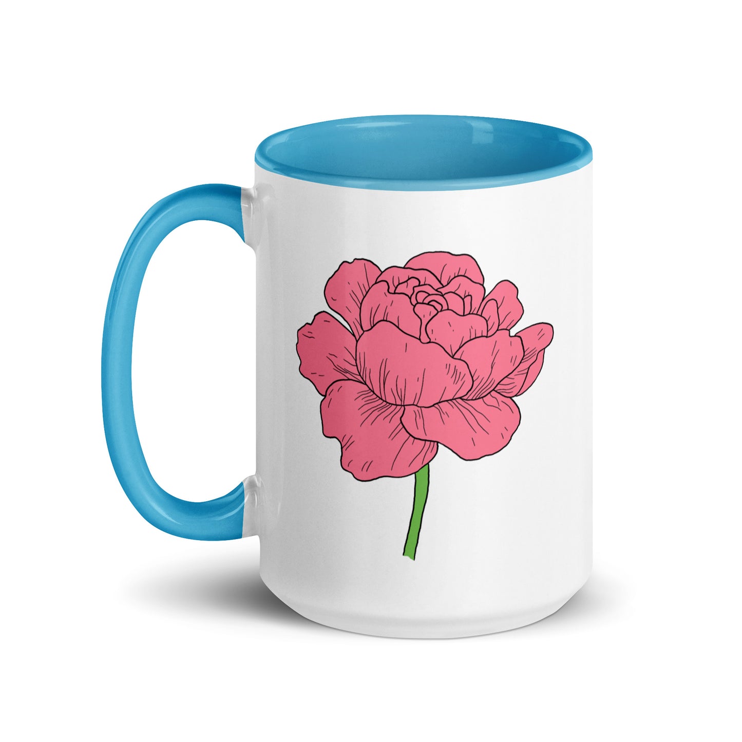 Peony Mug 15 ounce - FREE Shipping