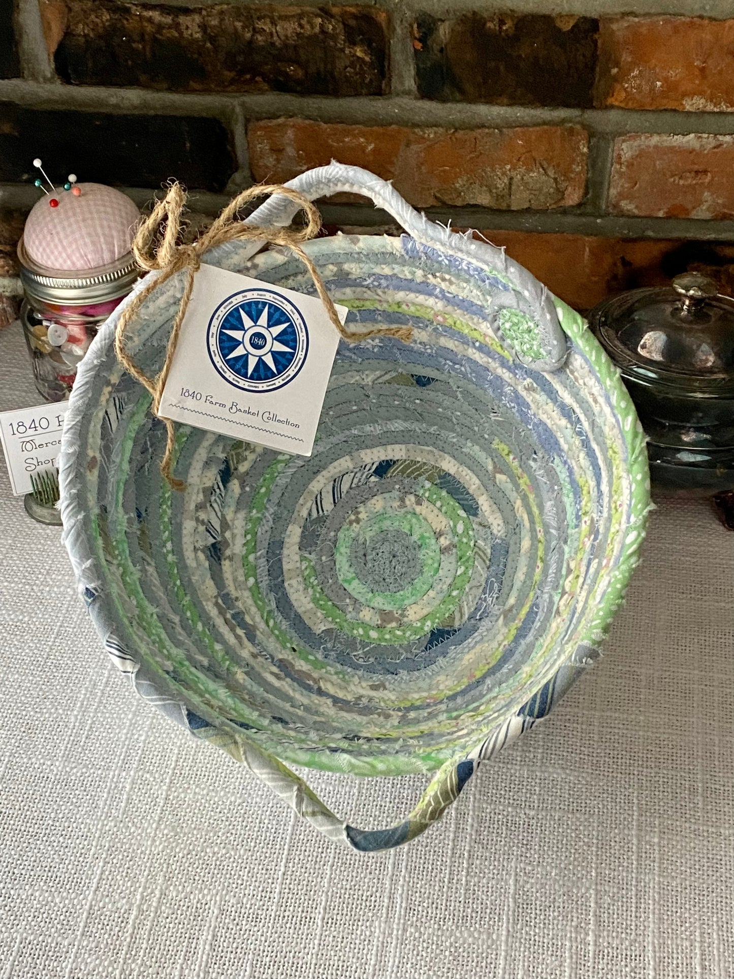 Made to Order Medium Egg Basket and Set of Six Coasters