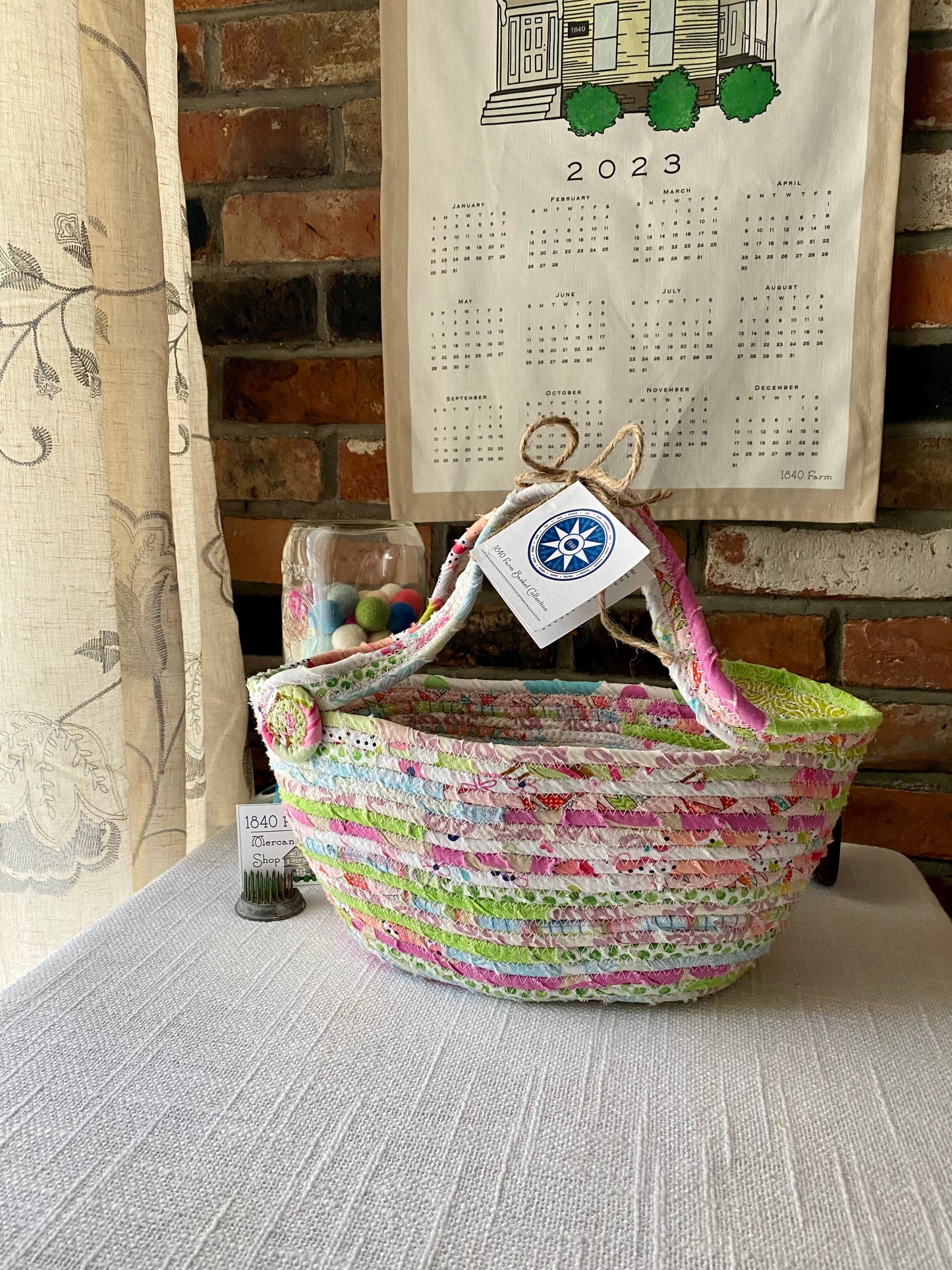 Made to Order Medium Easter Basket and Wool Garland