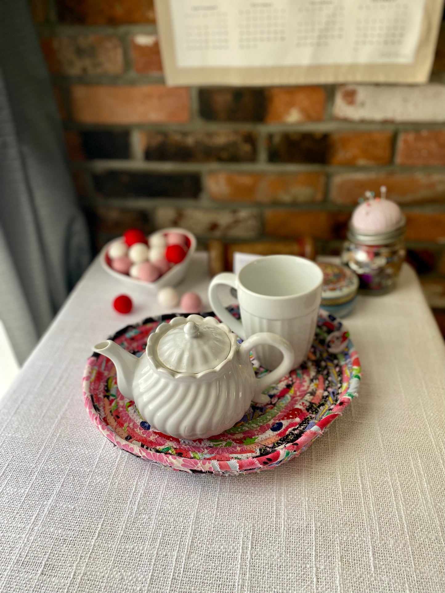 Large Heart Shaped Saucer Style Trivet