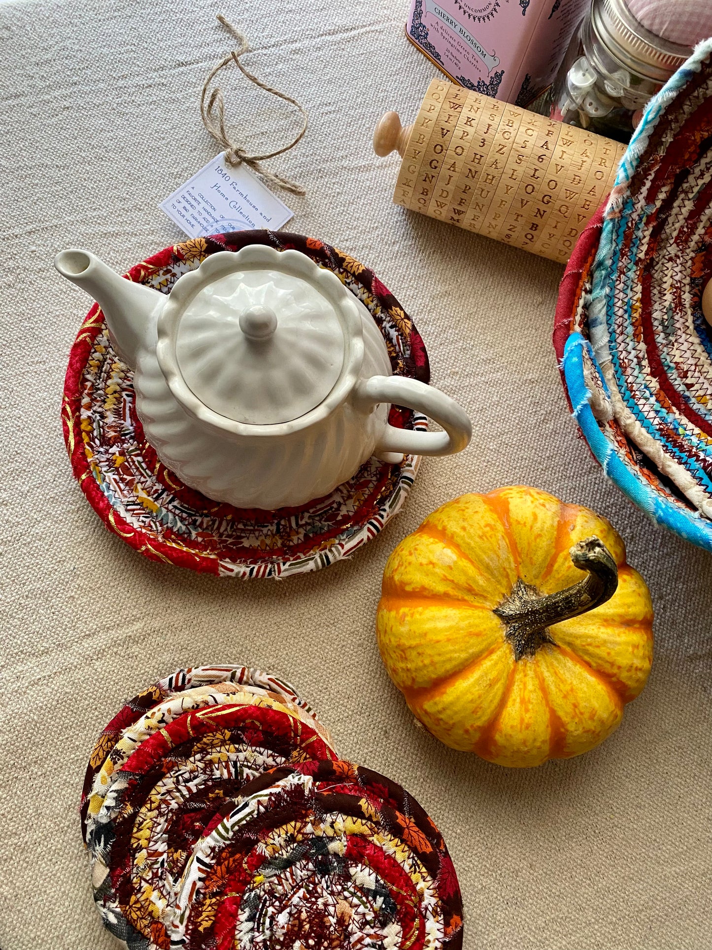 6” Medium Saucer Style Trivet - Fall