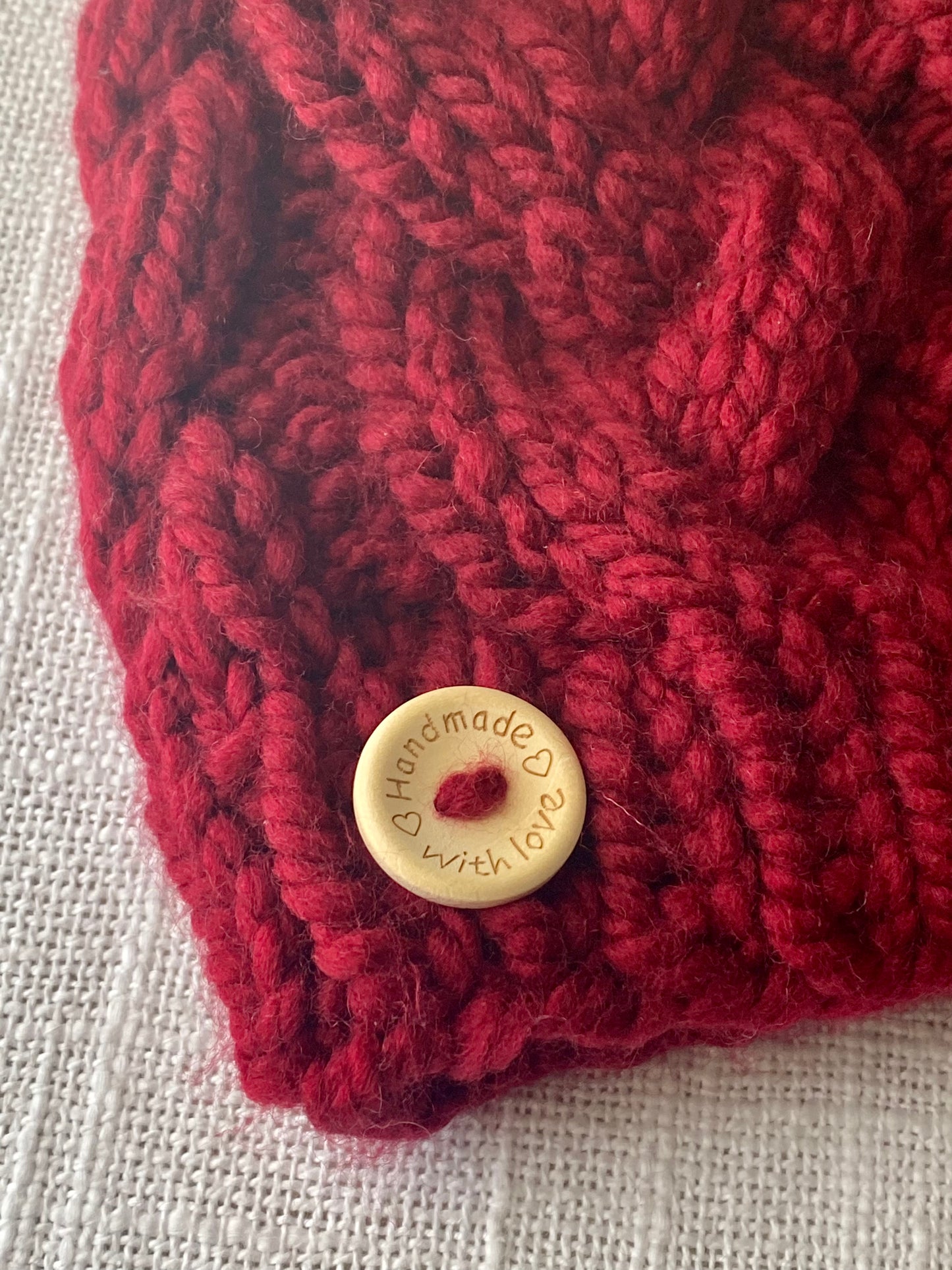 Cozy Cables Hat - Wool Blend Fiber