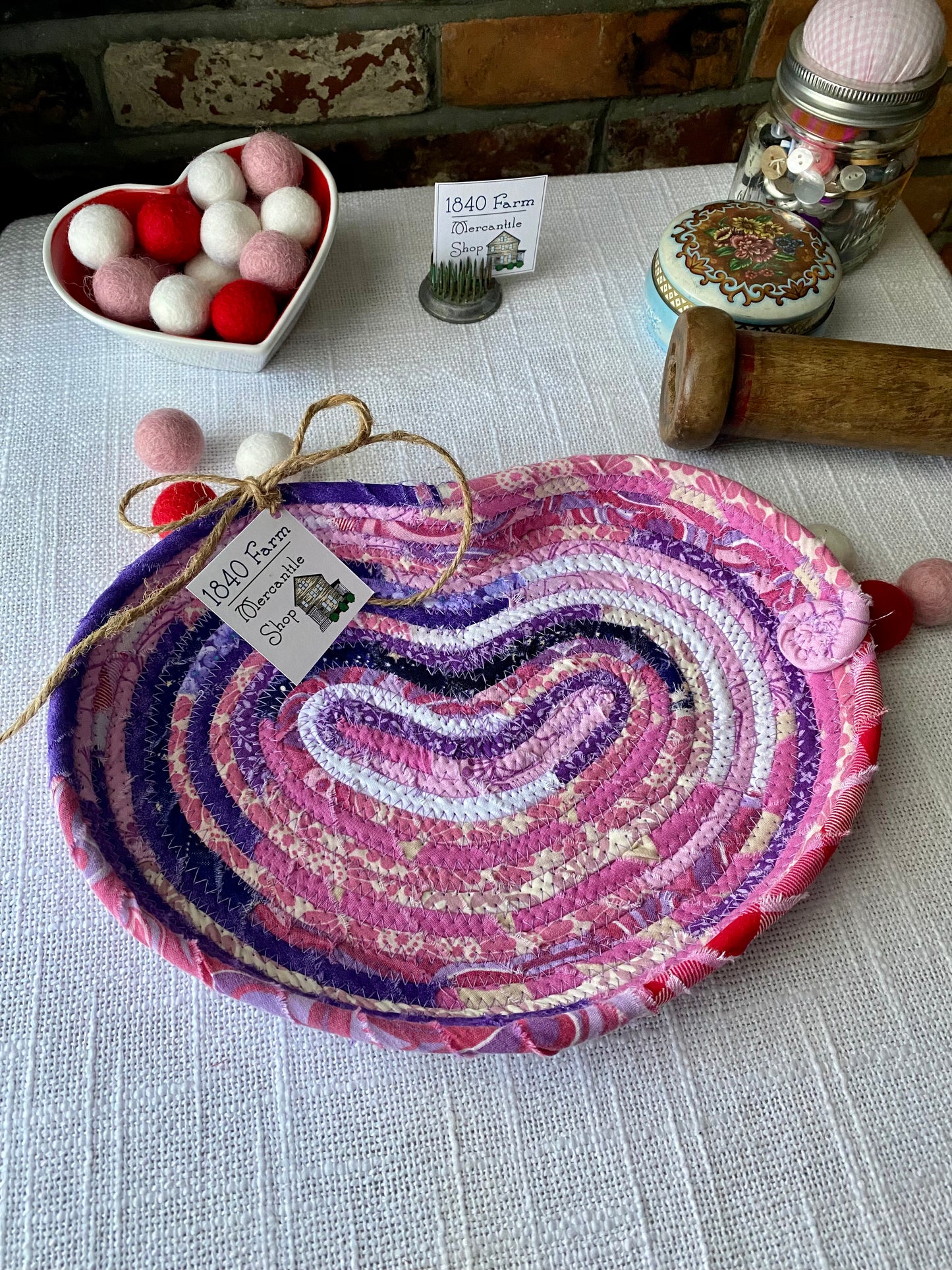 Large Heart Shaped Saucer Style Trivet