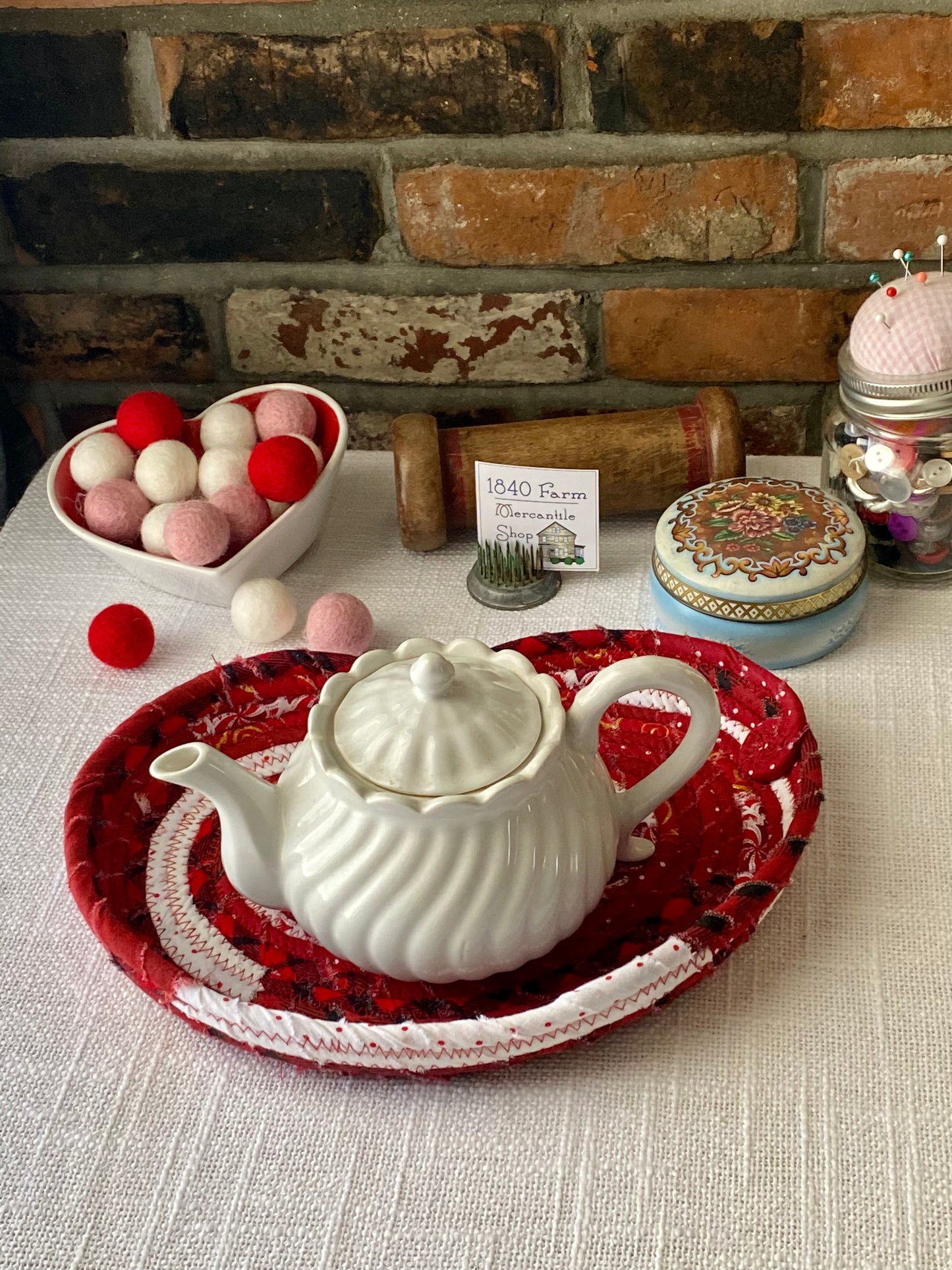 Large Heart Shaped Saucer Style Trivet