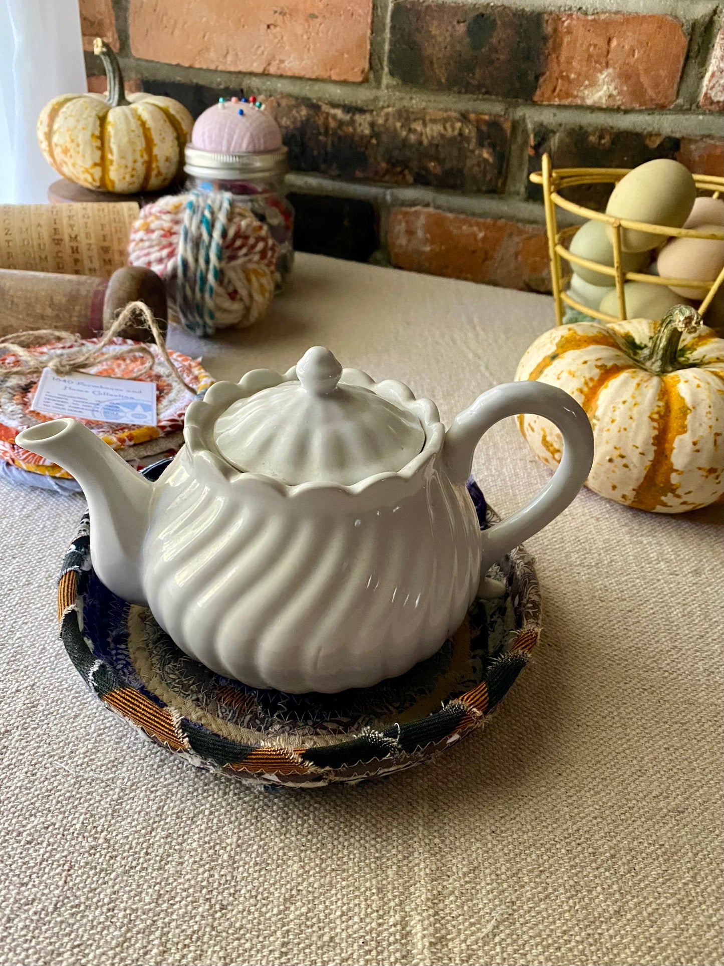 6” Medium Saucer Style Trivet - Fall