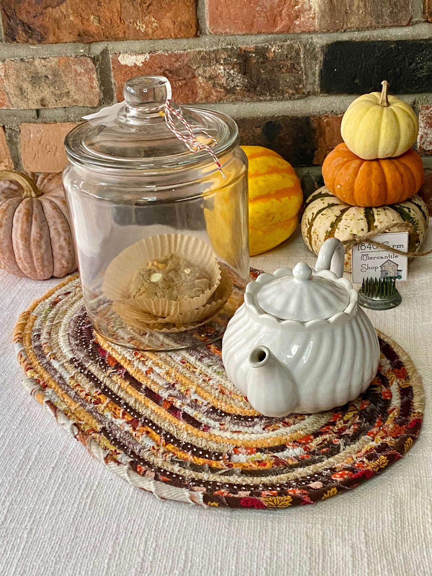 Fall 10” x 15" Extra Large Oval Flat Trivet