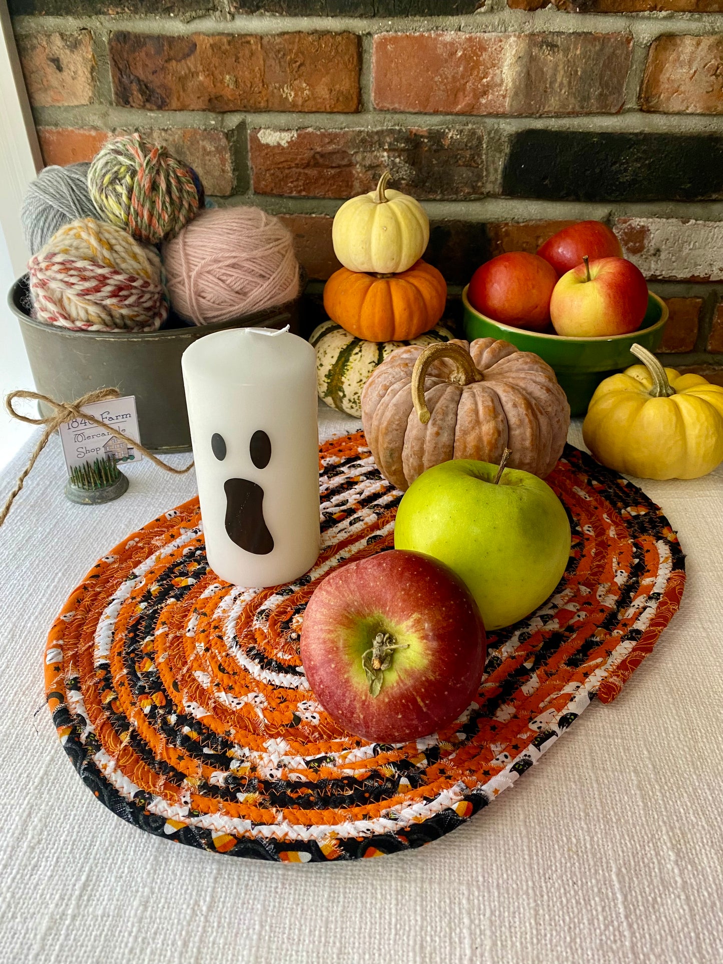 10” x 15" Extra Large Oval Flat Trivet- Halloween