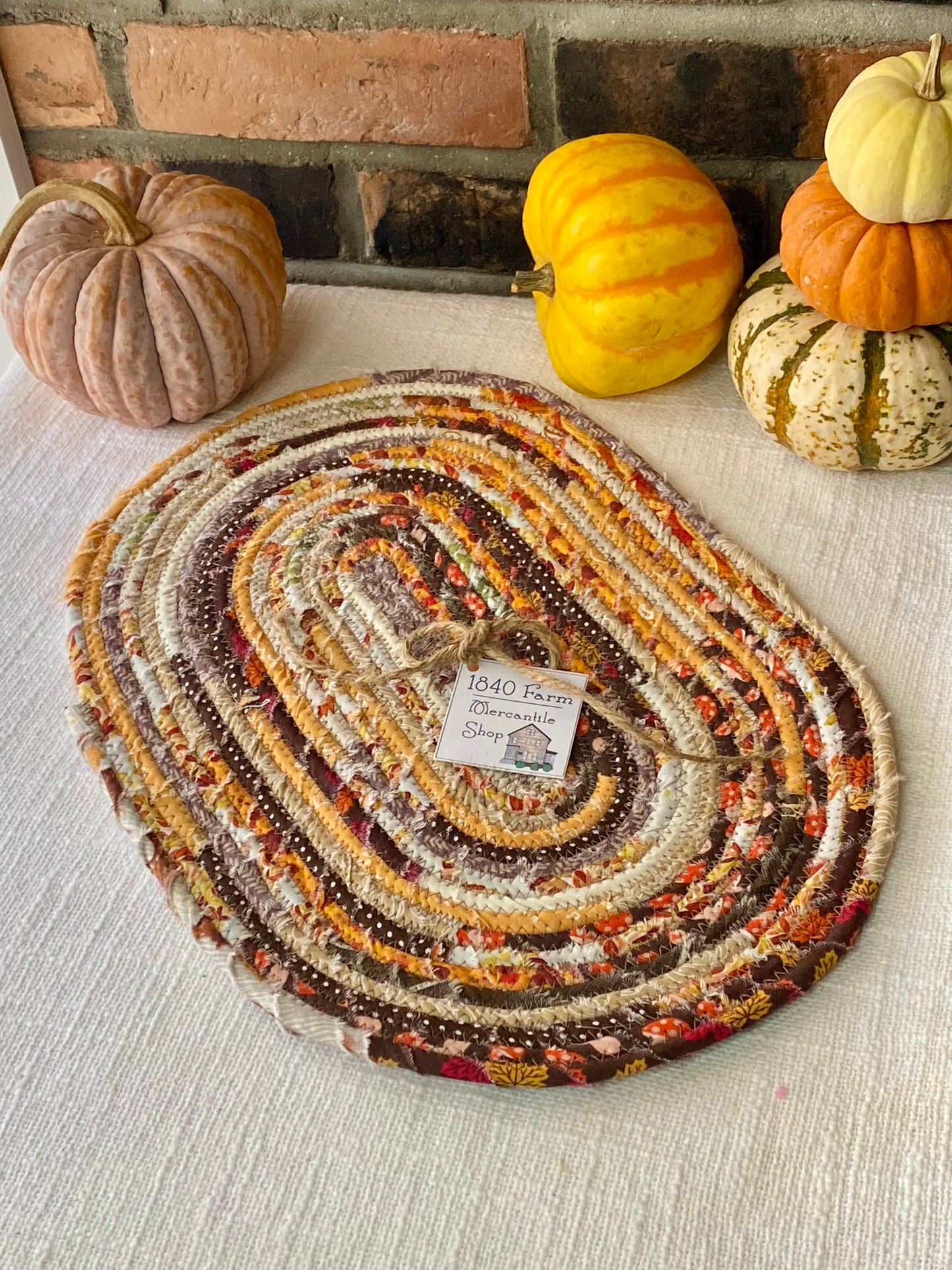 Fall 10” x 15" Extra Large Oval Flat Trivet