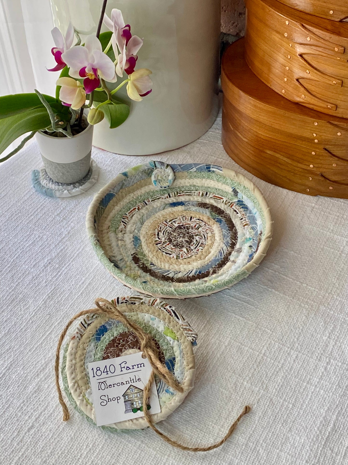 6” Medium Saucer Style Trivet and Set of Two Coasters