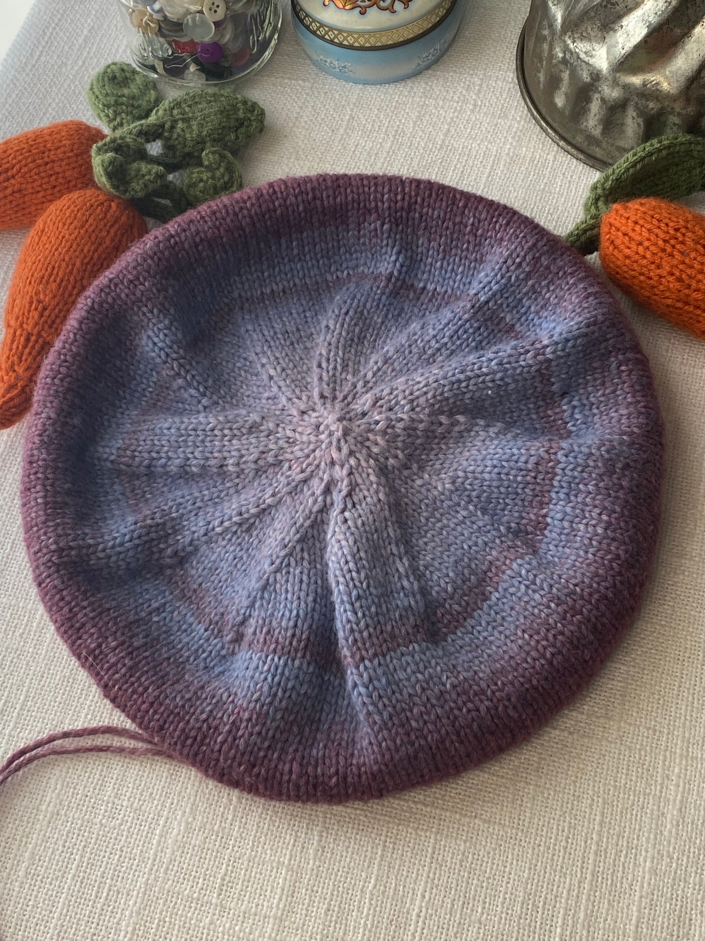 Ocean Waves Hat in Berry