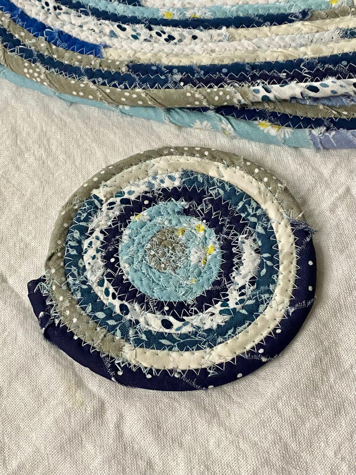 Oval Placemat and Coaster Set (2 each) - Blues