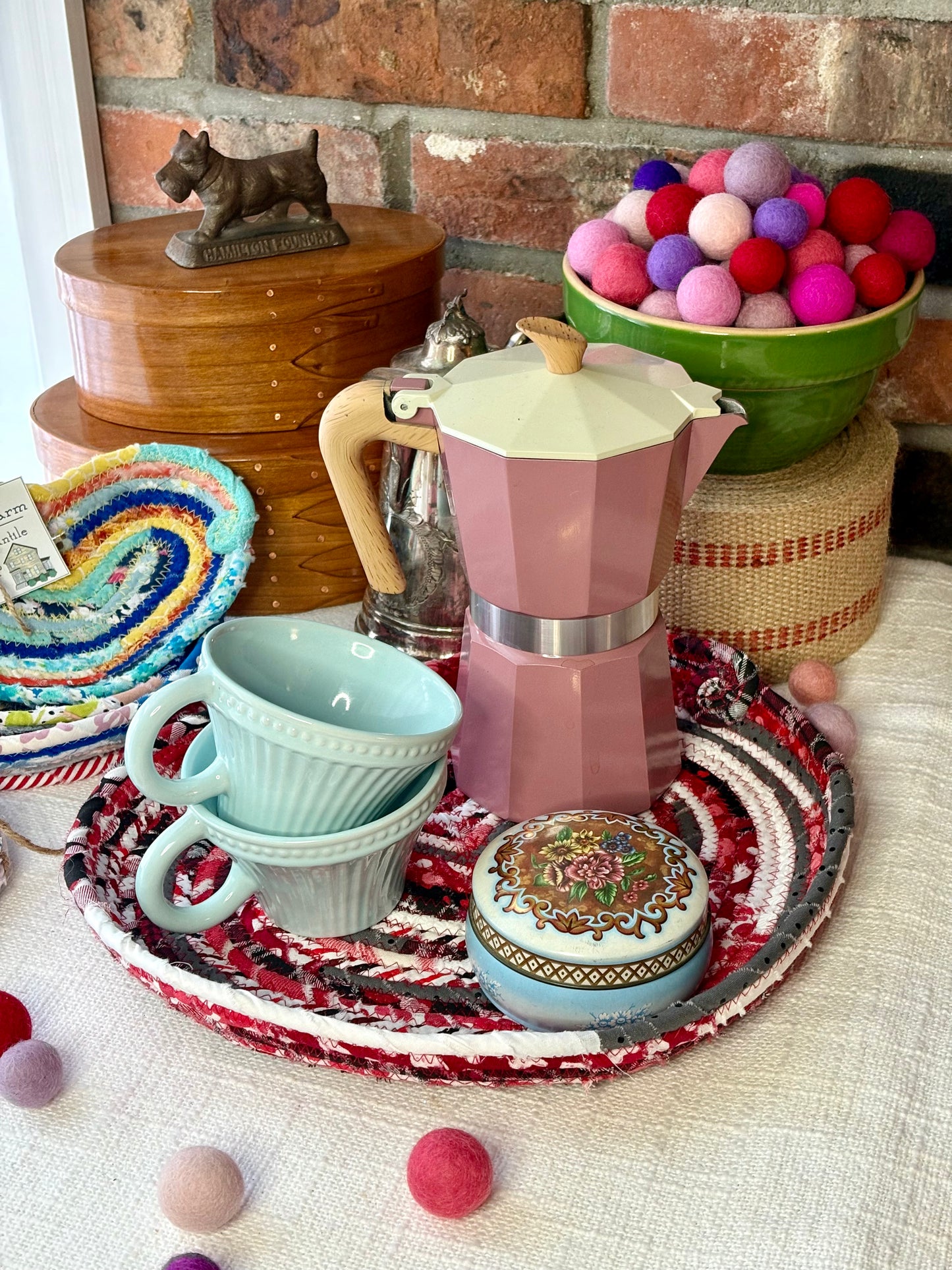 12” Heart Shaped Saucer Trivet - Valentine’s Day 2025