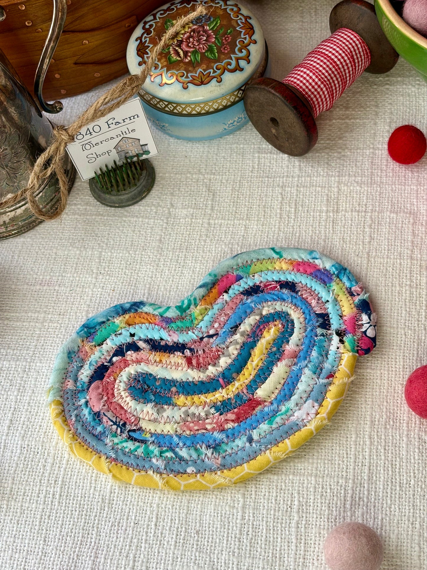 6” Heart Shaped Flat Trivet/Coaster - Valentine's Day 2025