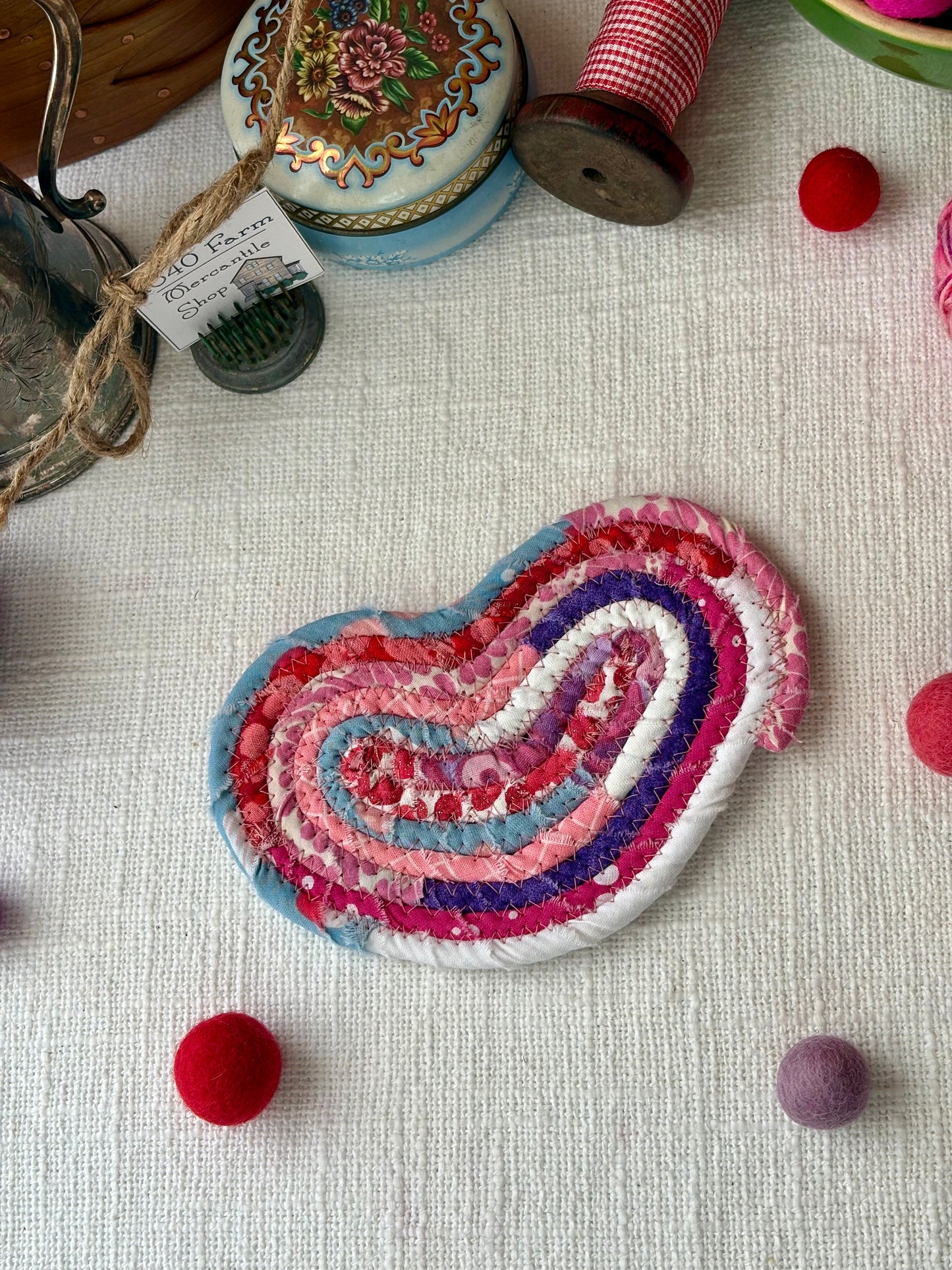 6” Heart Shaped Flat Trivet/Coaster - Valentine's Day 2025