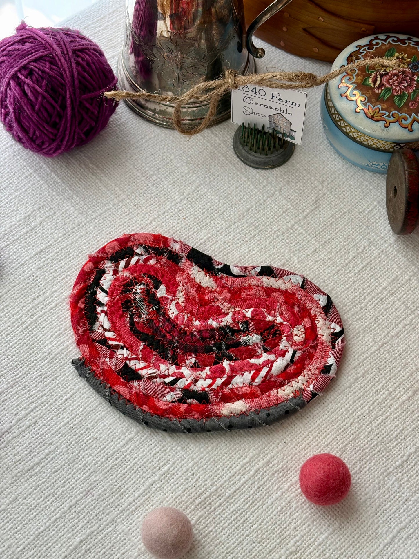 6” Heart Shaped Flat Trivet/Coaster - Valentine's Day 2025