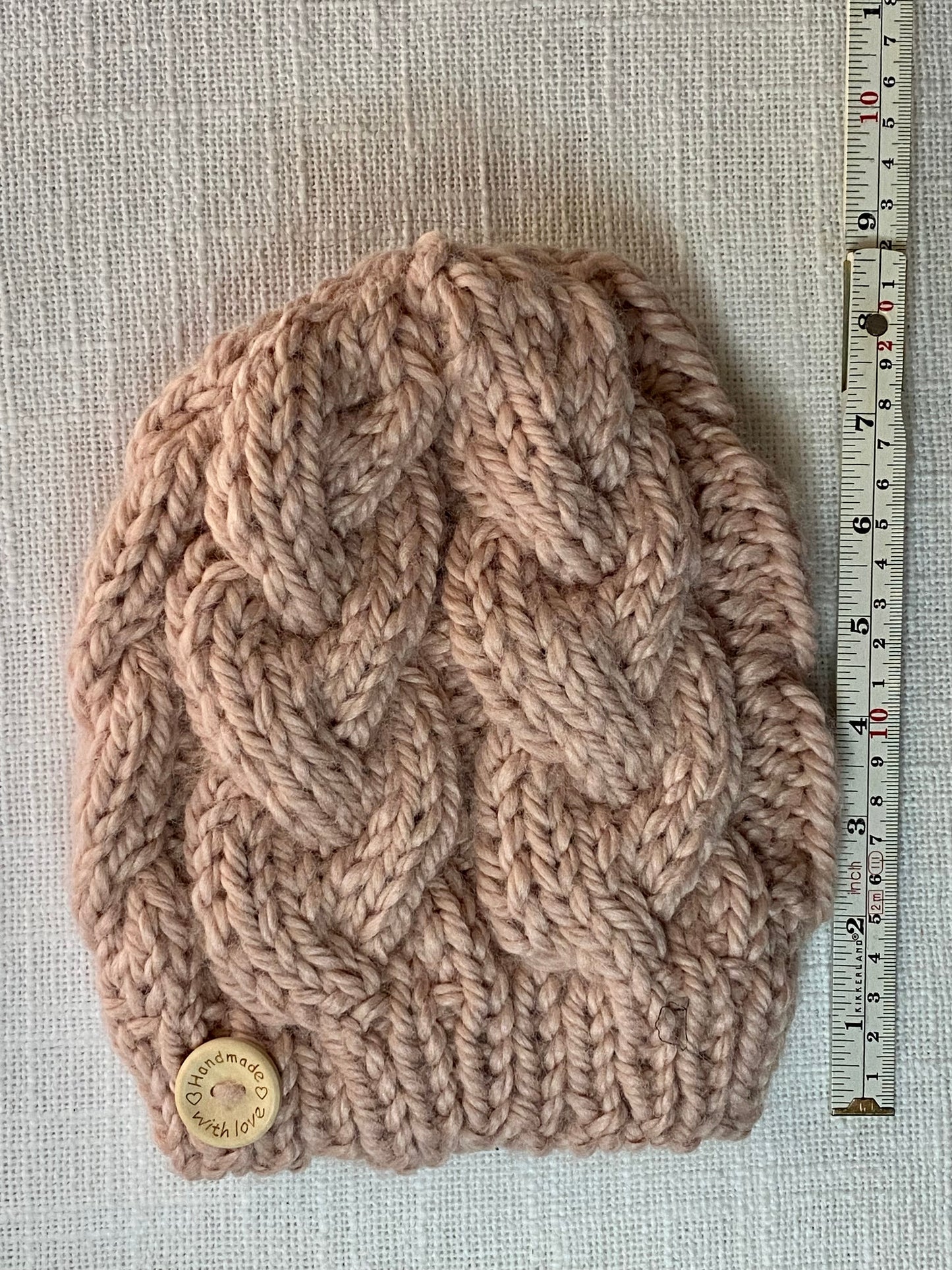 Cozy Cables Hat in Ballet Slipper Pink - Recycled Synthetic Fiber