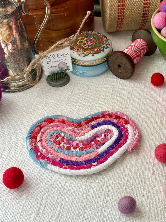 6” Heart Shaped Flat Trivet/Coaster - Valentine's Day 2025