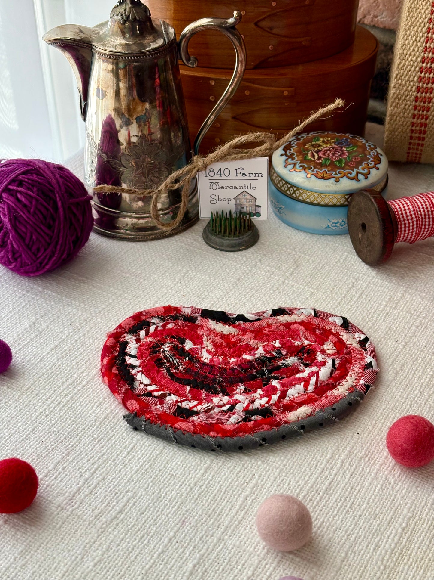 6” Heart Shaped Flat Trivet/Coaster - Valentine's Day 2025